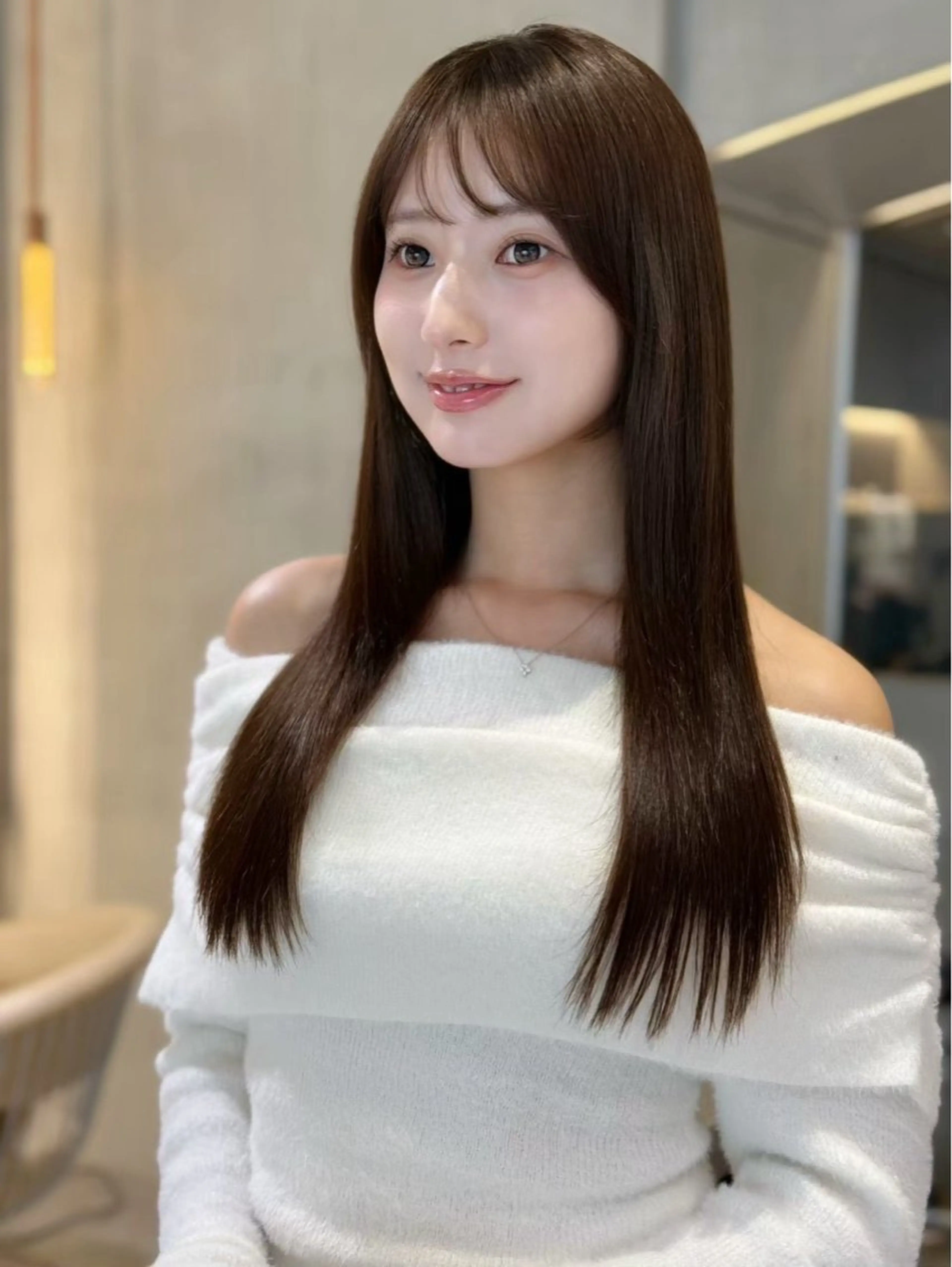 ロング レイヤー/ハッシュ/ 縮毛矯正/照井友梨のヘアスタイル