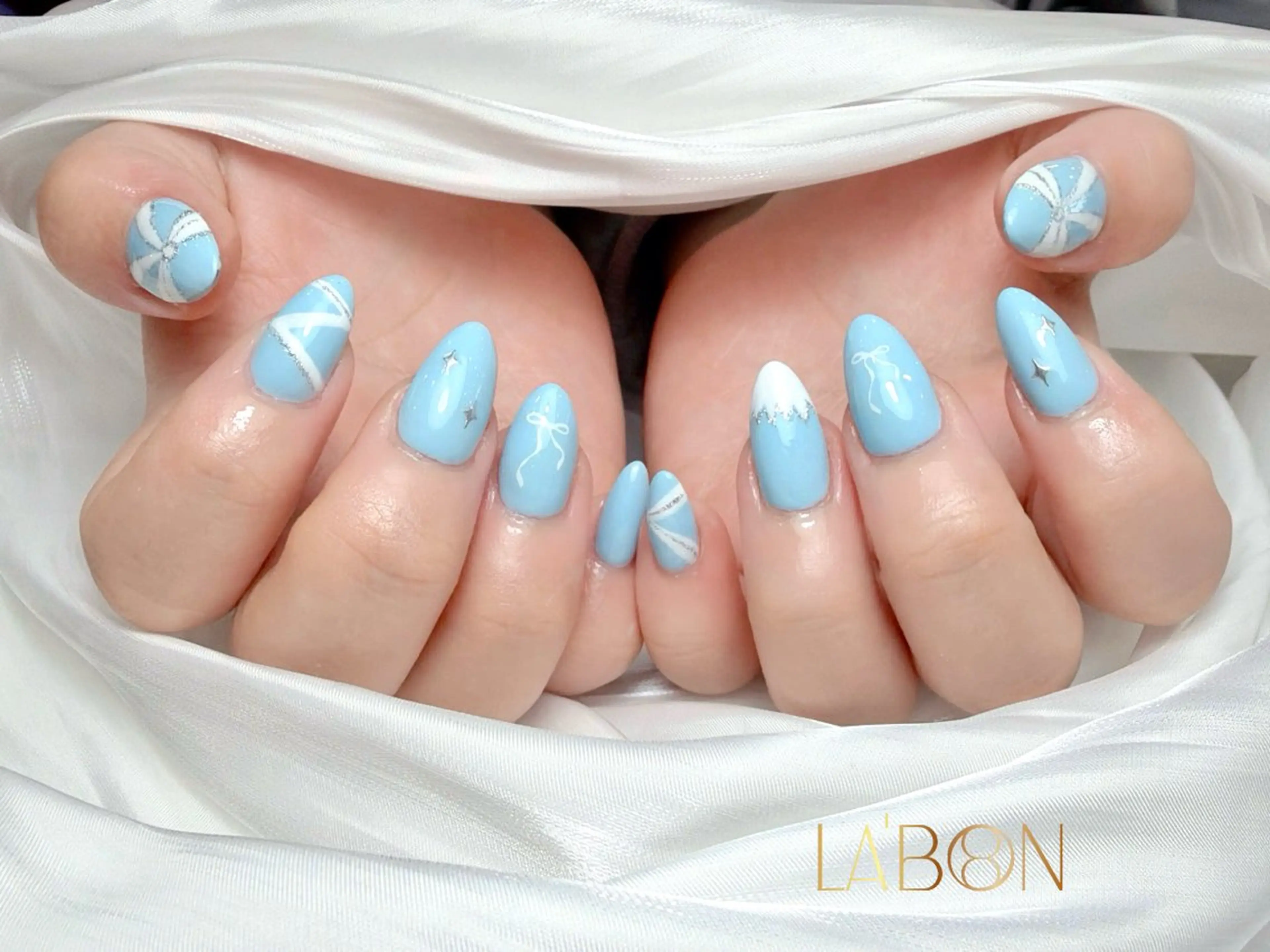 ネイル アートネイル ジェルネイル キラキラネイル 韓国ネイル ロングネイル Labon Nails Artのネイルデザイン
