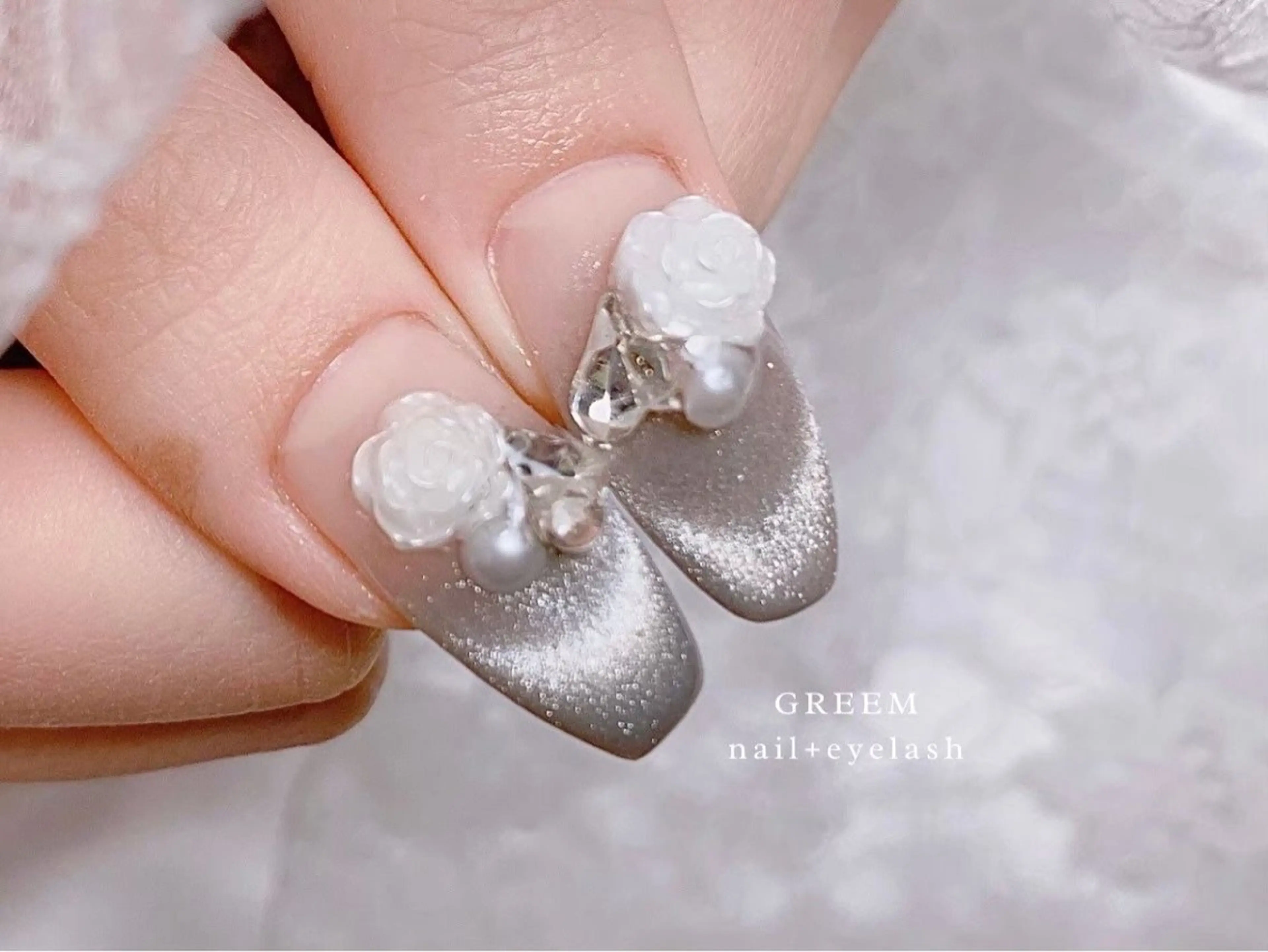 ネイル ハート ハンドネイル GREEM グリームのネイルデザイン