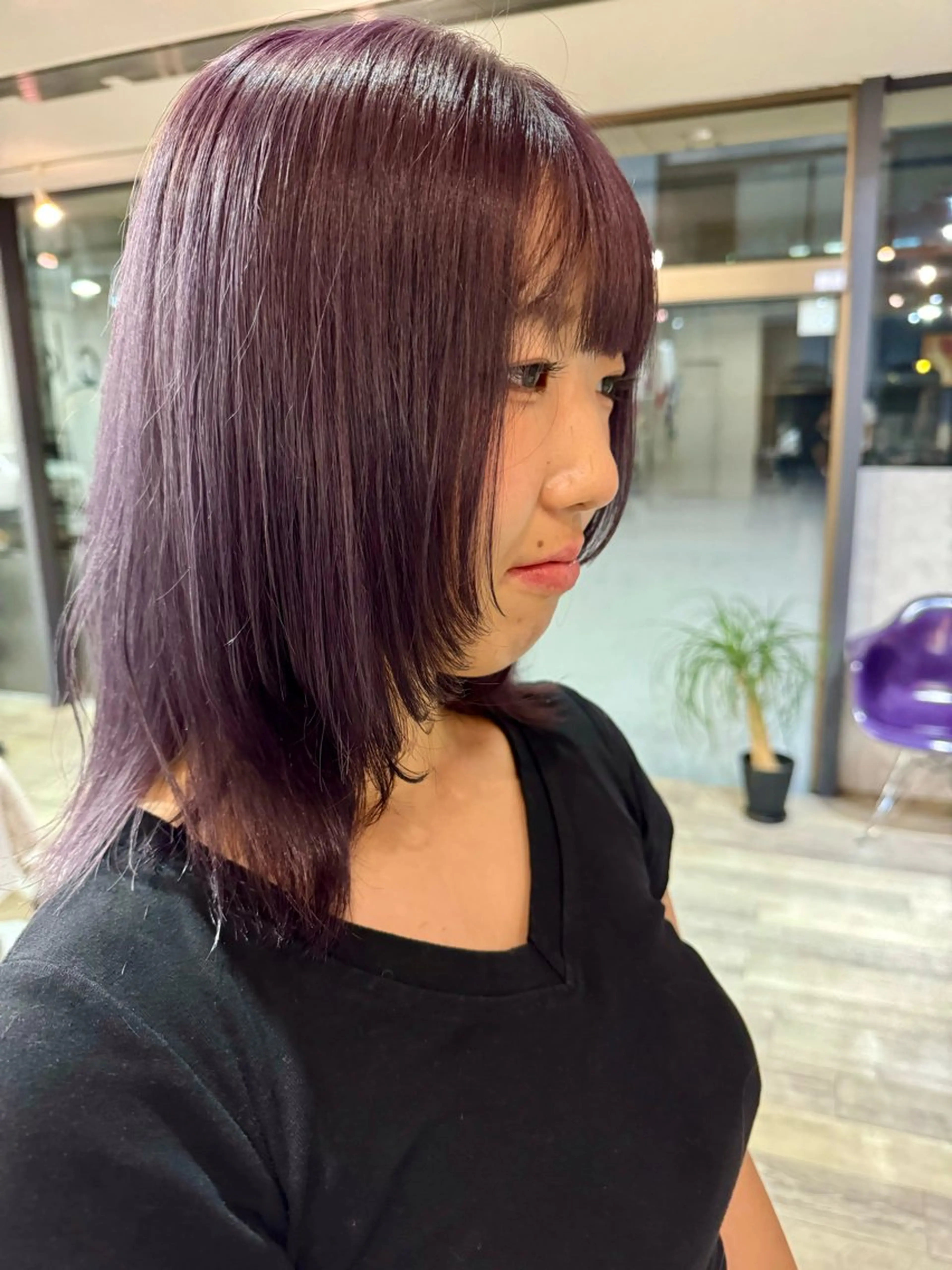 ミディアム 米元 春奈のヘアスタイル