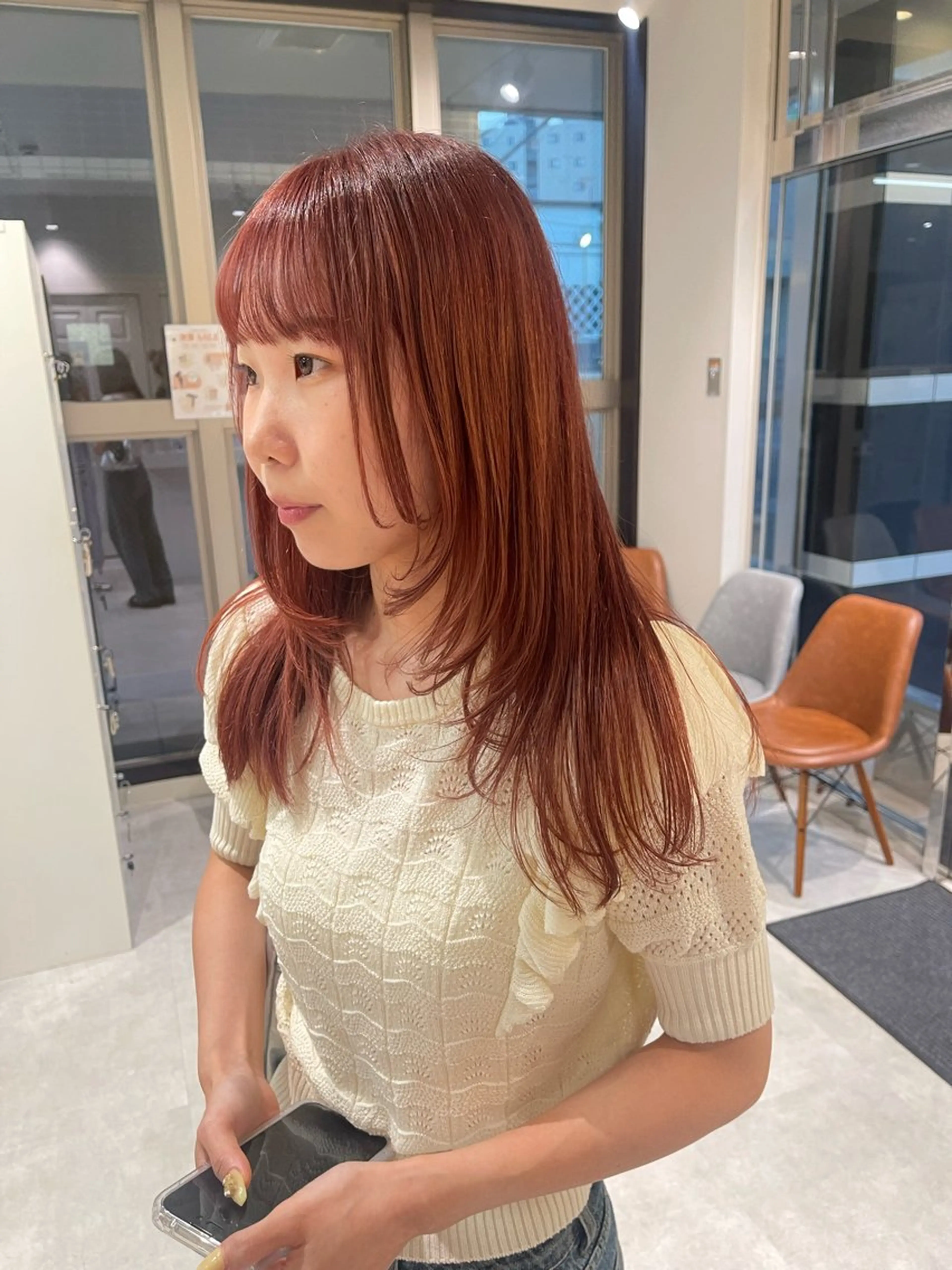 ロング カラー カット ヘアカラー トリートメント * 透明感カラー c h i h o *のヘアスタイル