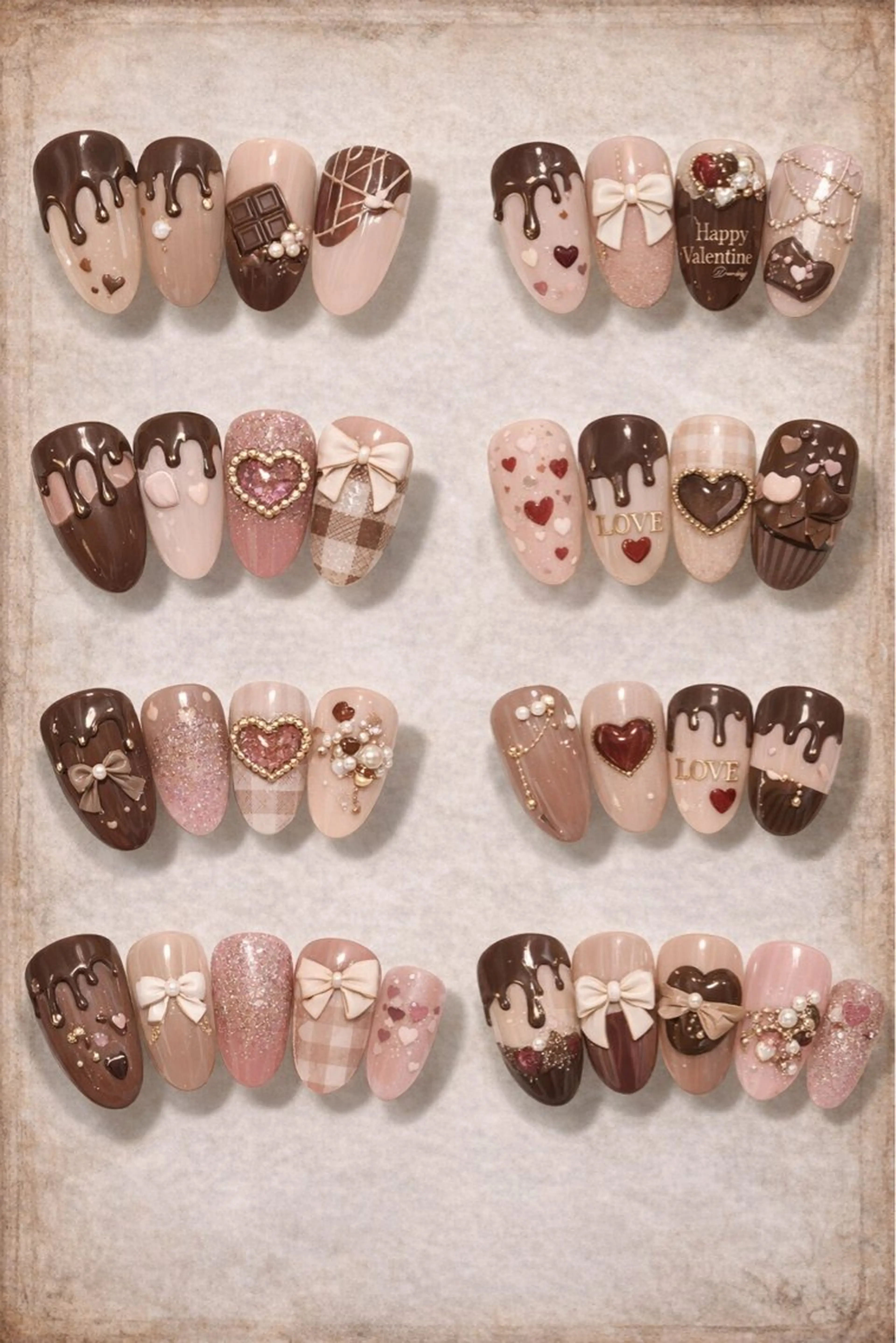 ネイル バレンタイン ハンドネイル Roger 舞のネイルデザイン