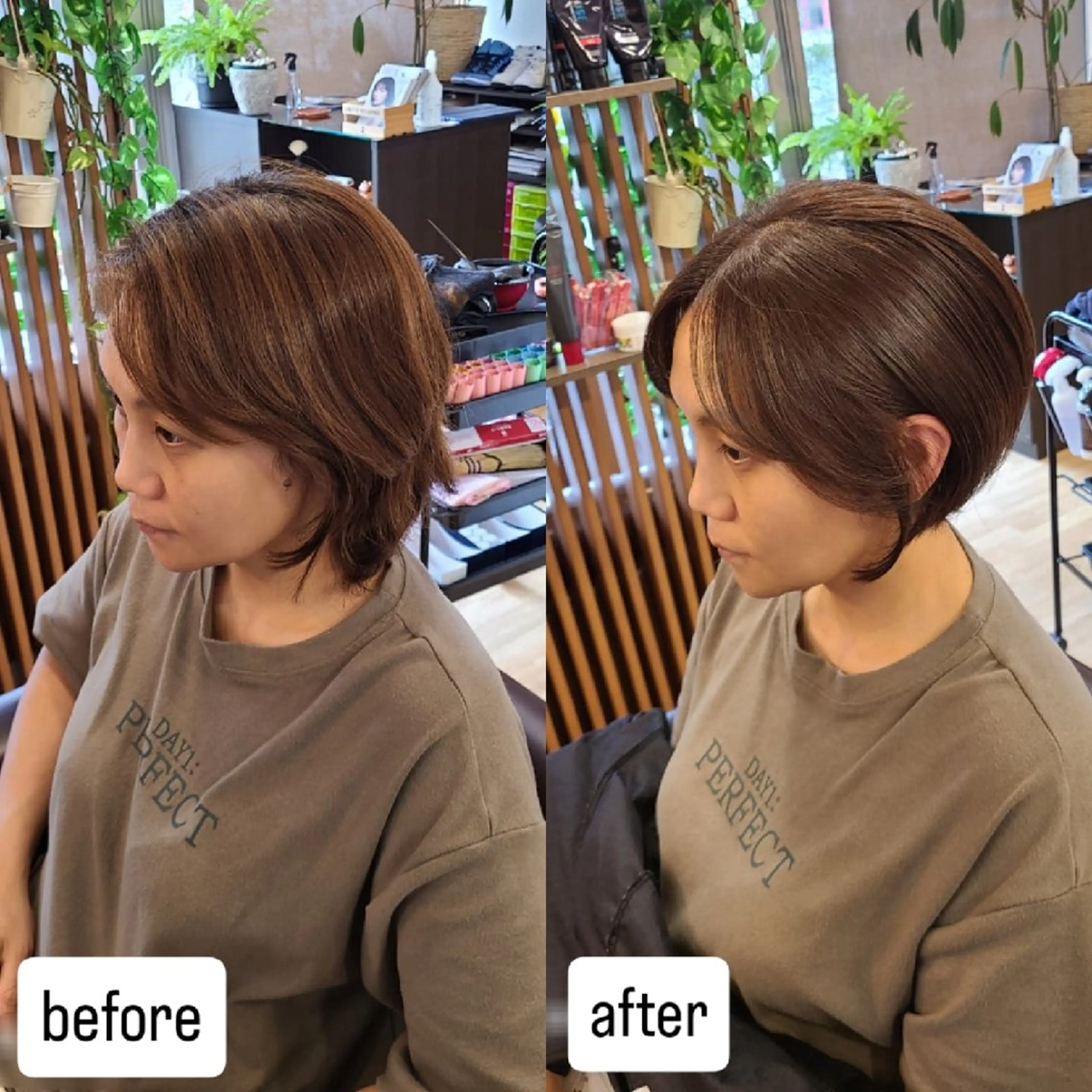 ショート 学生 シ マのヘアスタイル