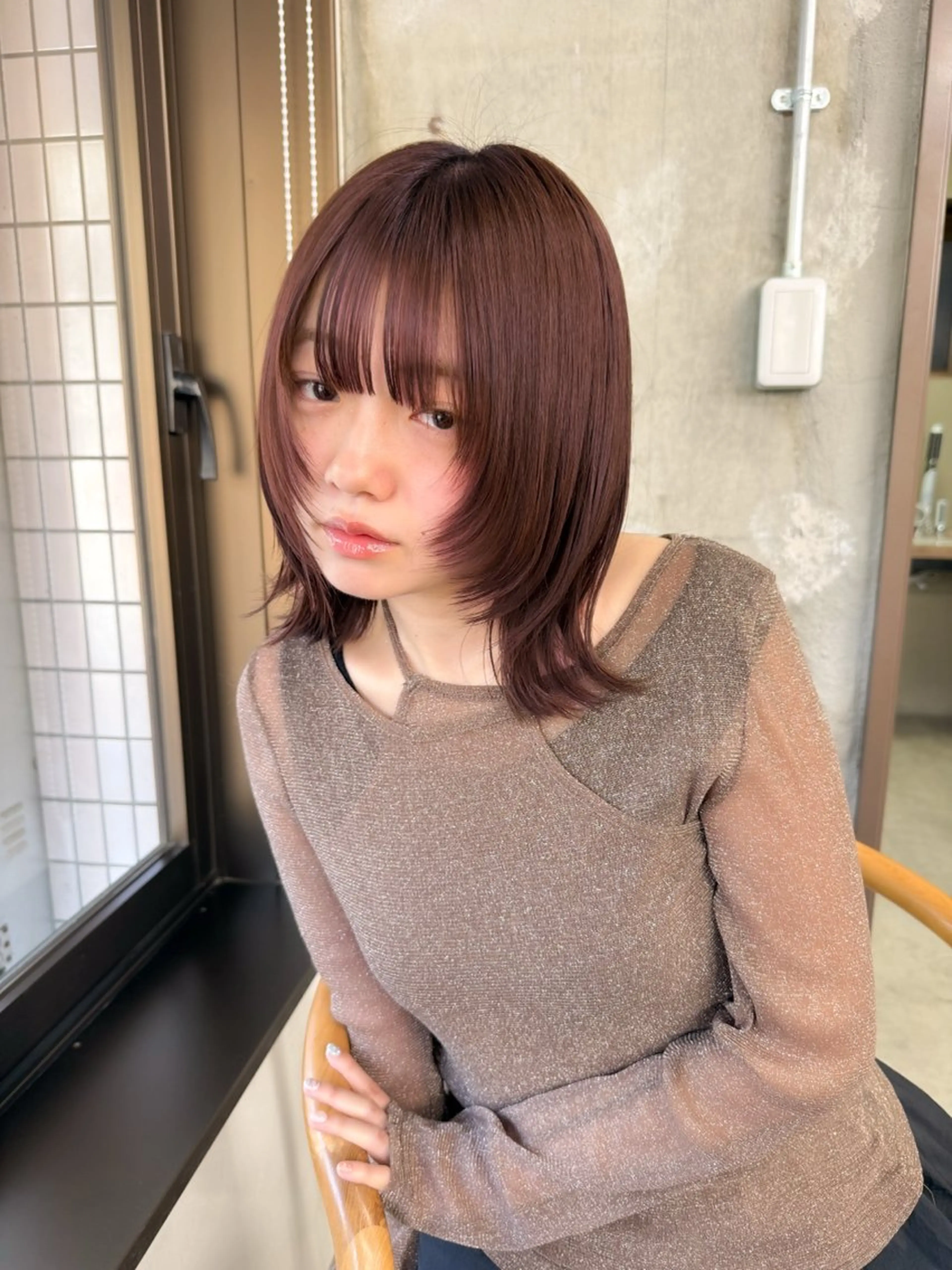 ミディアム ヘアカラー トリートメント ヘッドスパ 🪐レイヤー/抜け感 カラー/加野彩果🪐のヘアスタイル