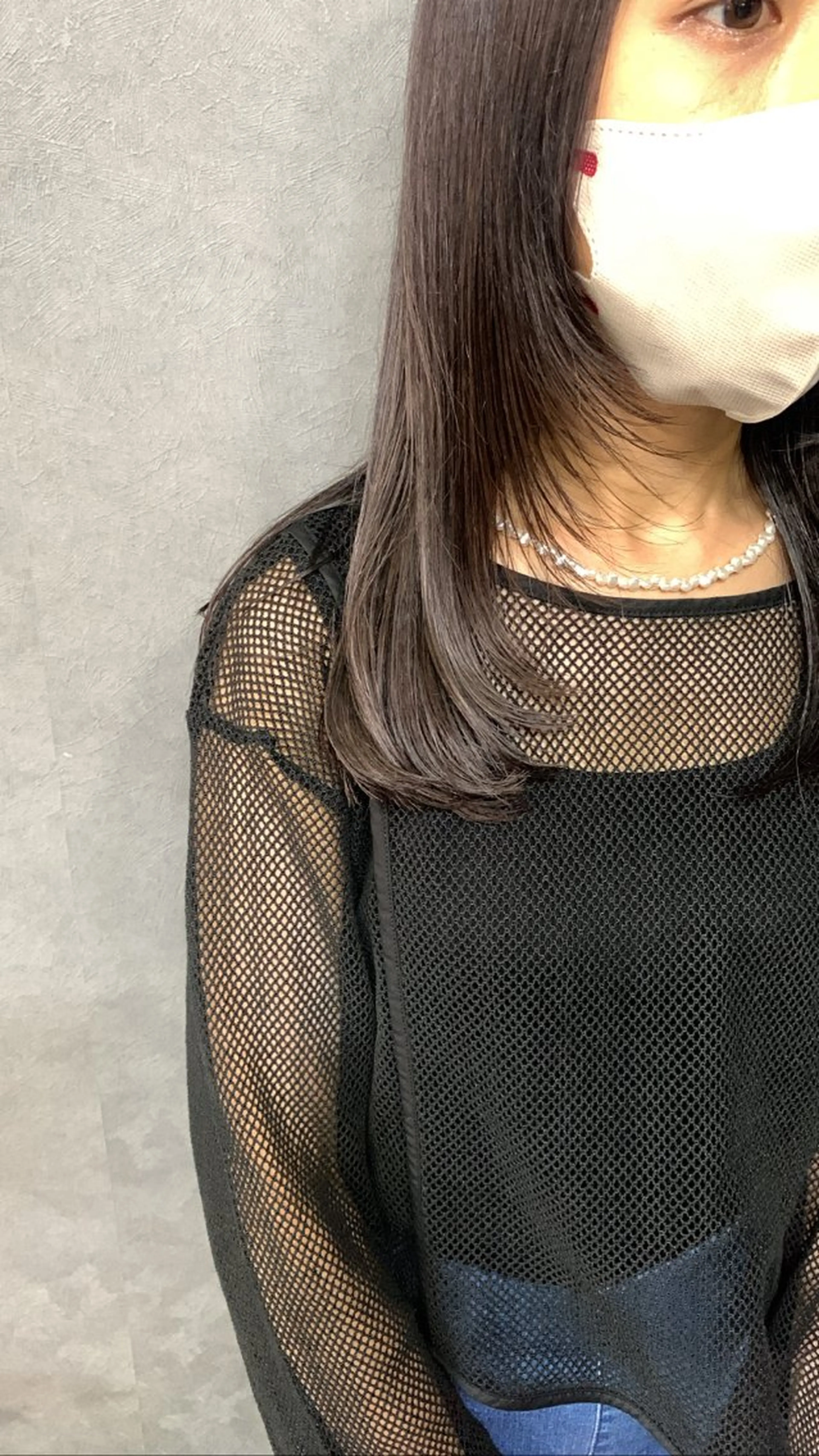 セミロング カラー 顔まわりレイヤー レイヤーカット chouette/ 根本優希のヘアスタイル