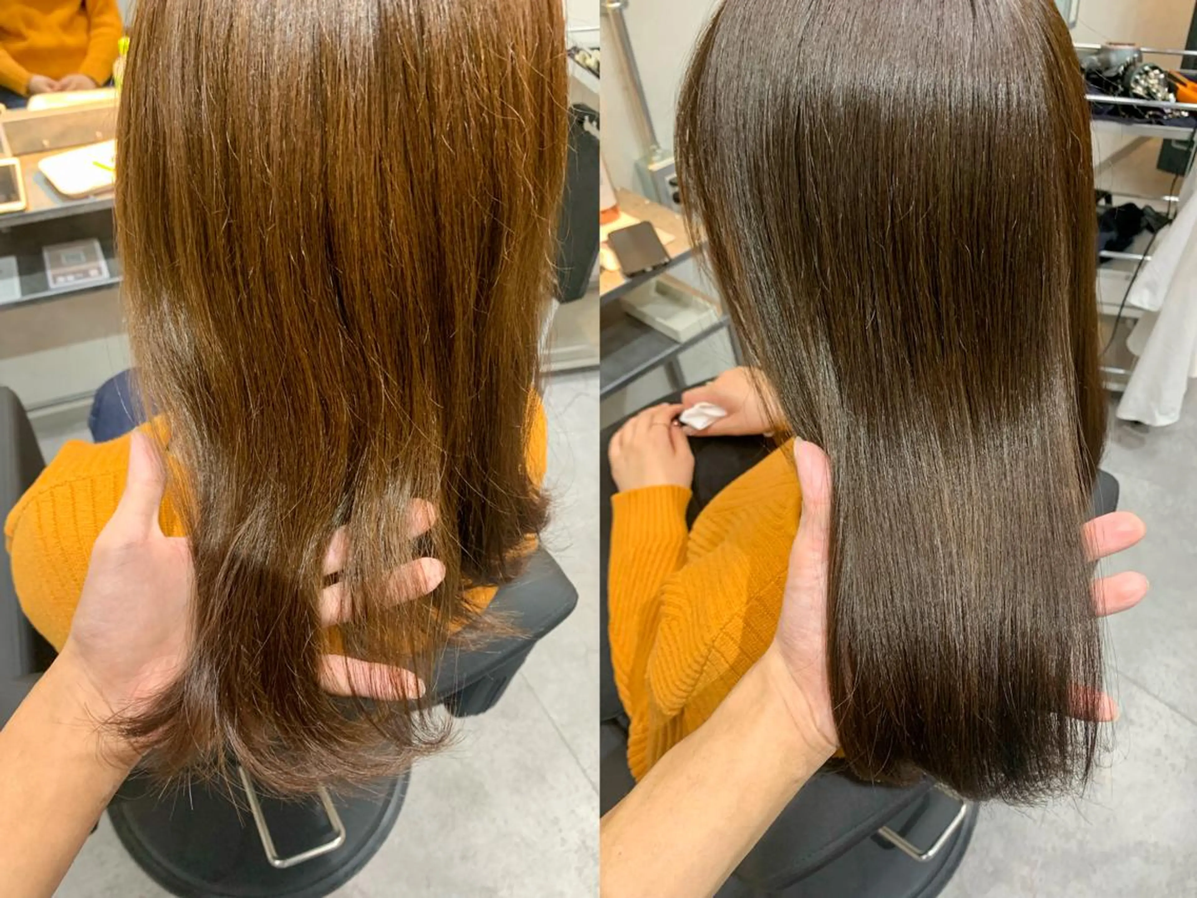 ミディアム カット ヘアカラー トリートメント 1日1名様限定価格 /髪質改善中山のヘアスタイル