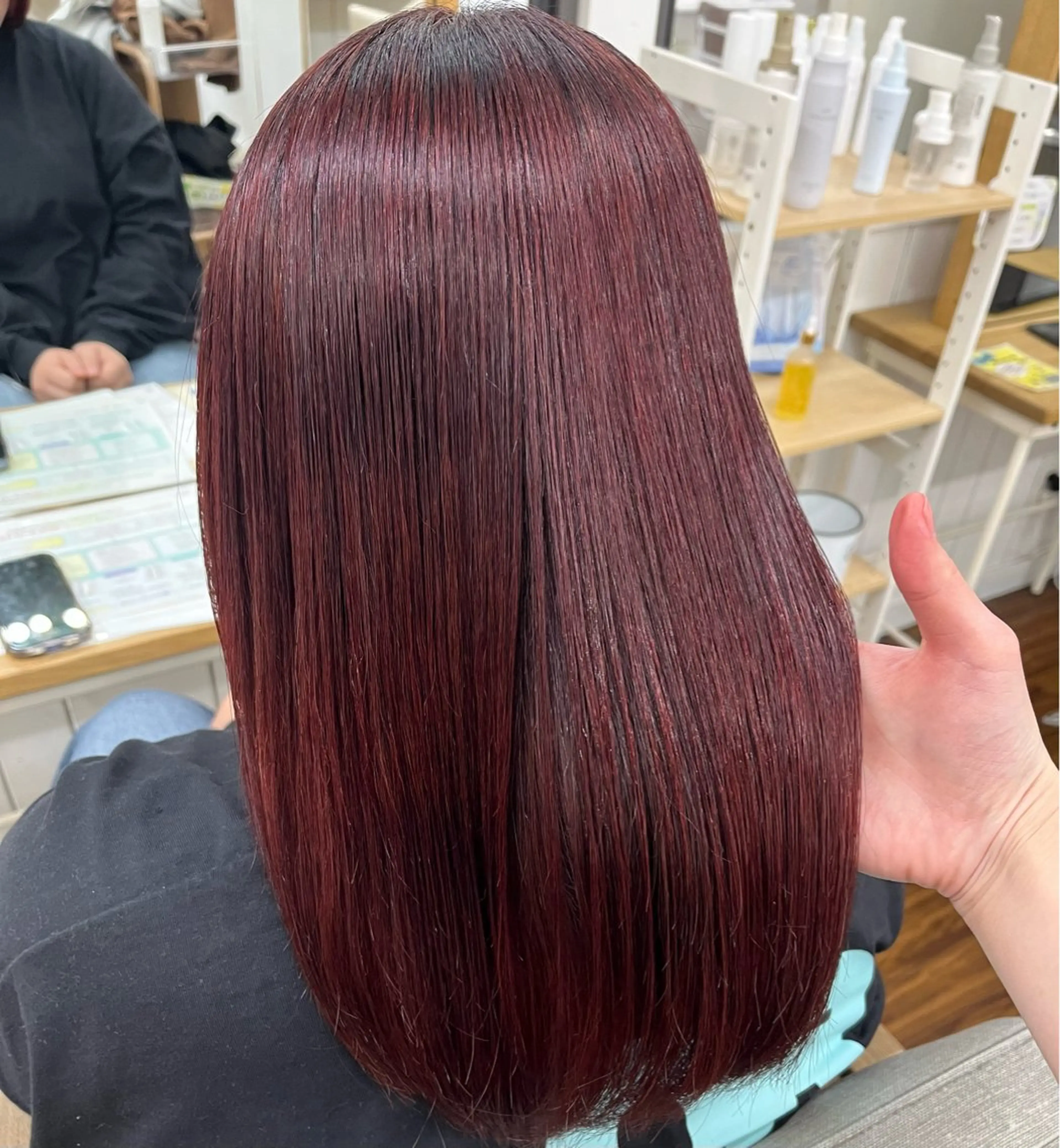 ロング カラー パーマ レッドカラー 髪質改善 縮毛矯正 カット ヘアカラー 縮毛矯正 YUIMARL 倉敷店🌸SAEのヘアスタイル