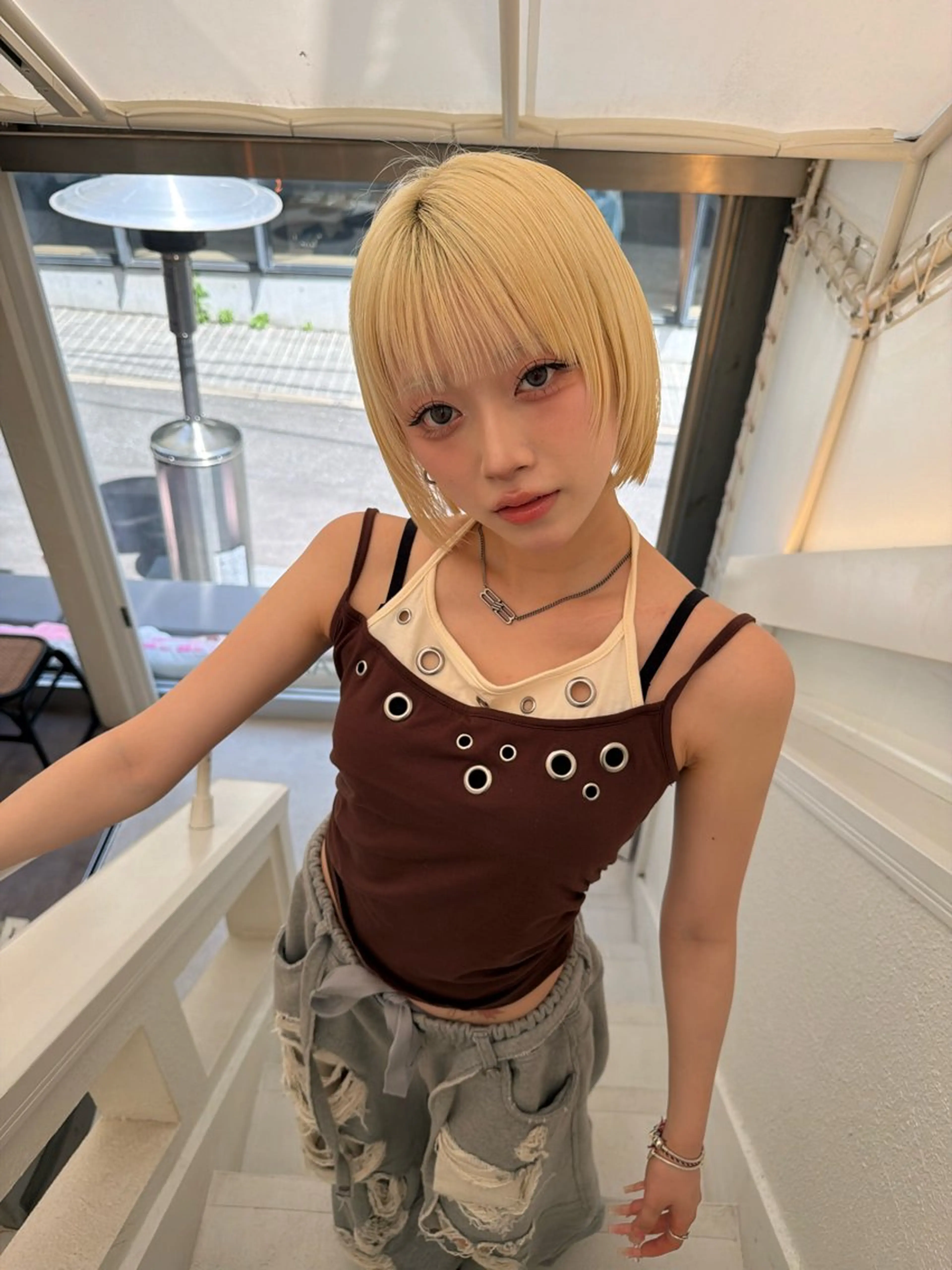 ショート カラー ブリーチ ブロンド ケアブリーチ 透明感カラー ダブルカラー カット ヘアカラー 💎透明感カラー特化 💎TAISEIのヘアスタイル