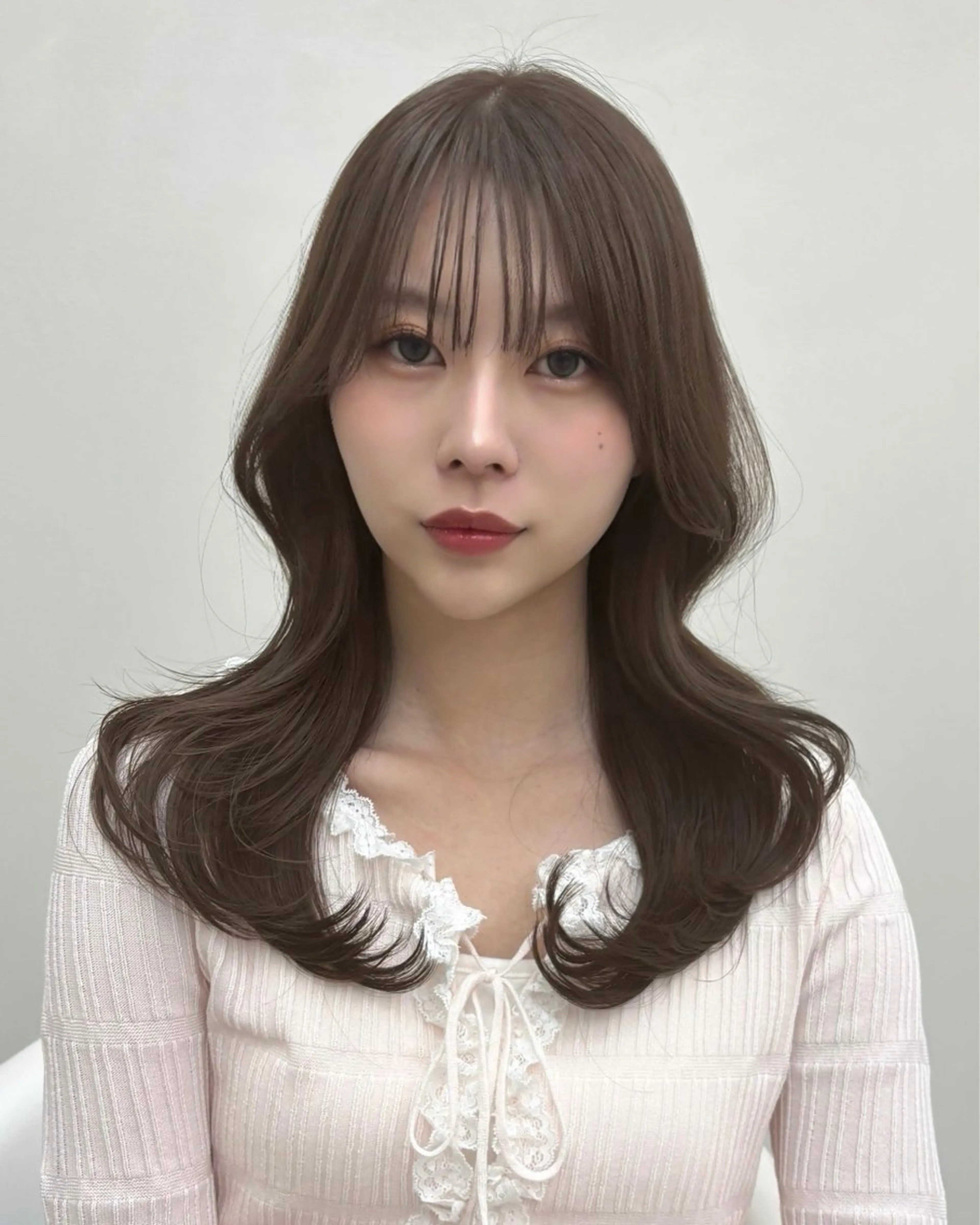 ミディアム カラー ヘアカラー Aura所属・丸山 心 / 艶カラーのヘアスタイル