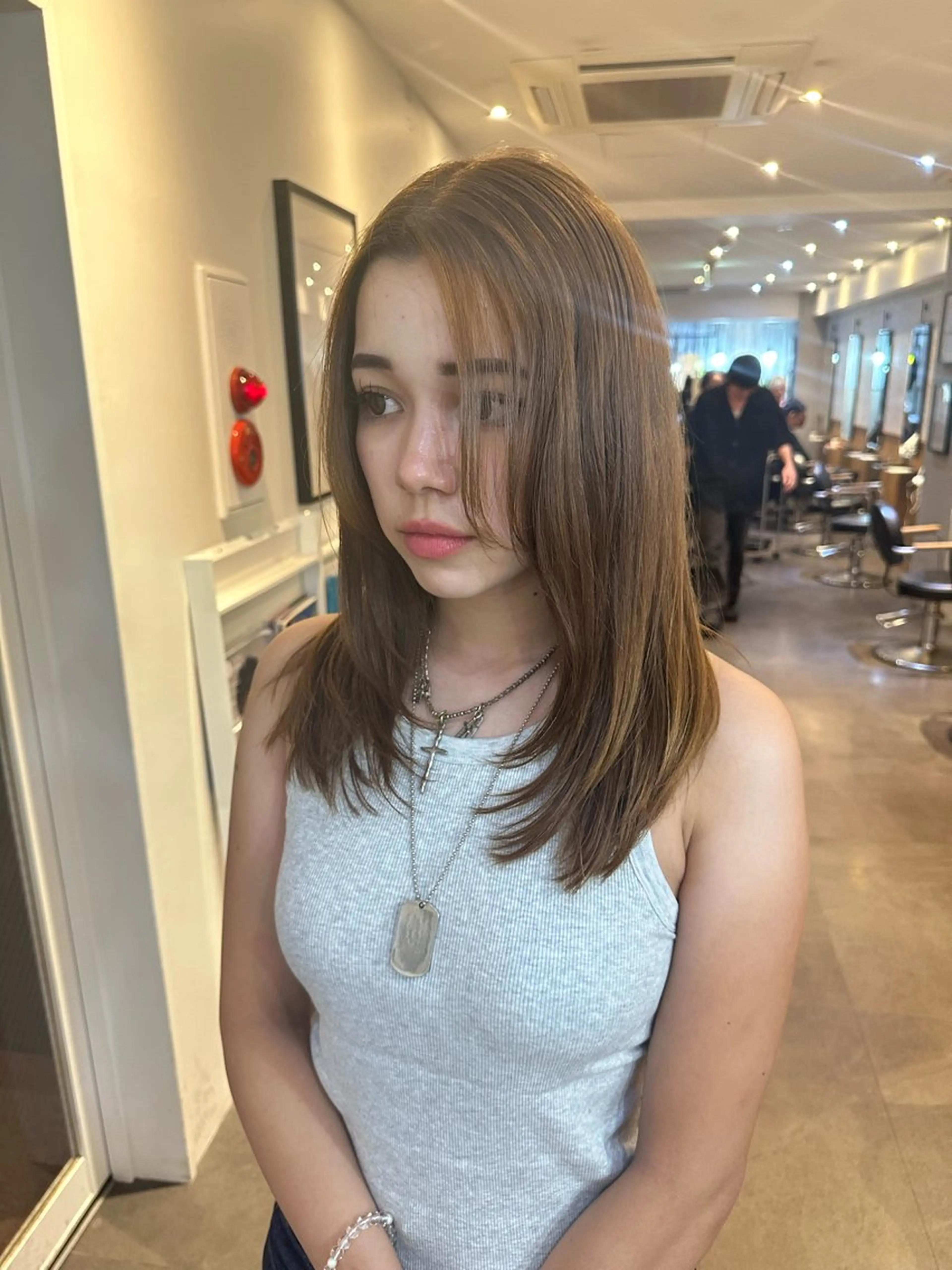 セミロング ブリーチ・レイヤ ー特化🔥 ちかまるのヘアスタイル