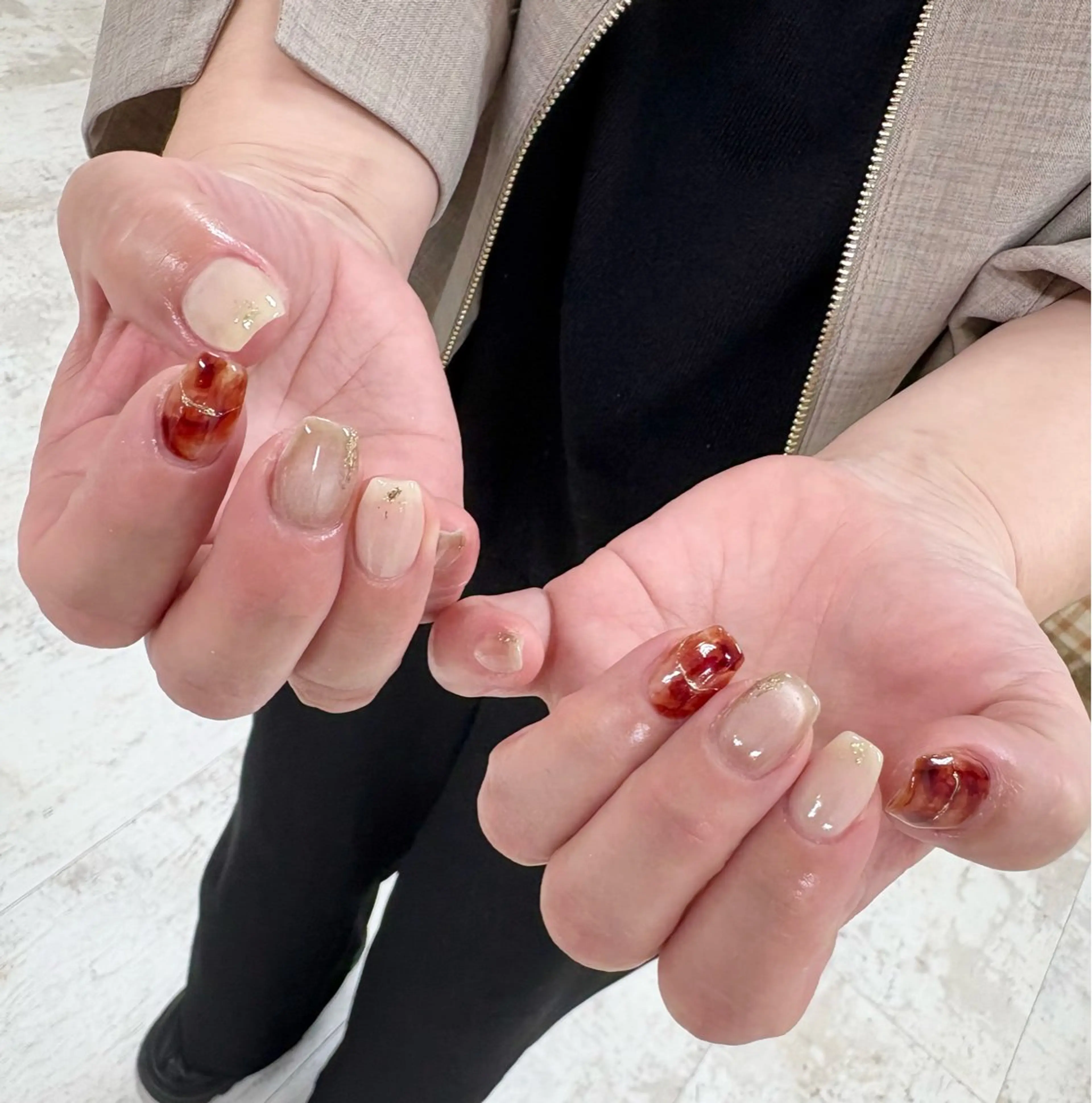 ネイル 持ち込み 吉田 里菜のネイルデザイン