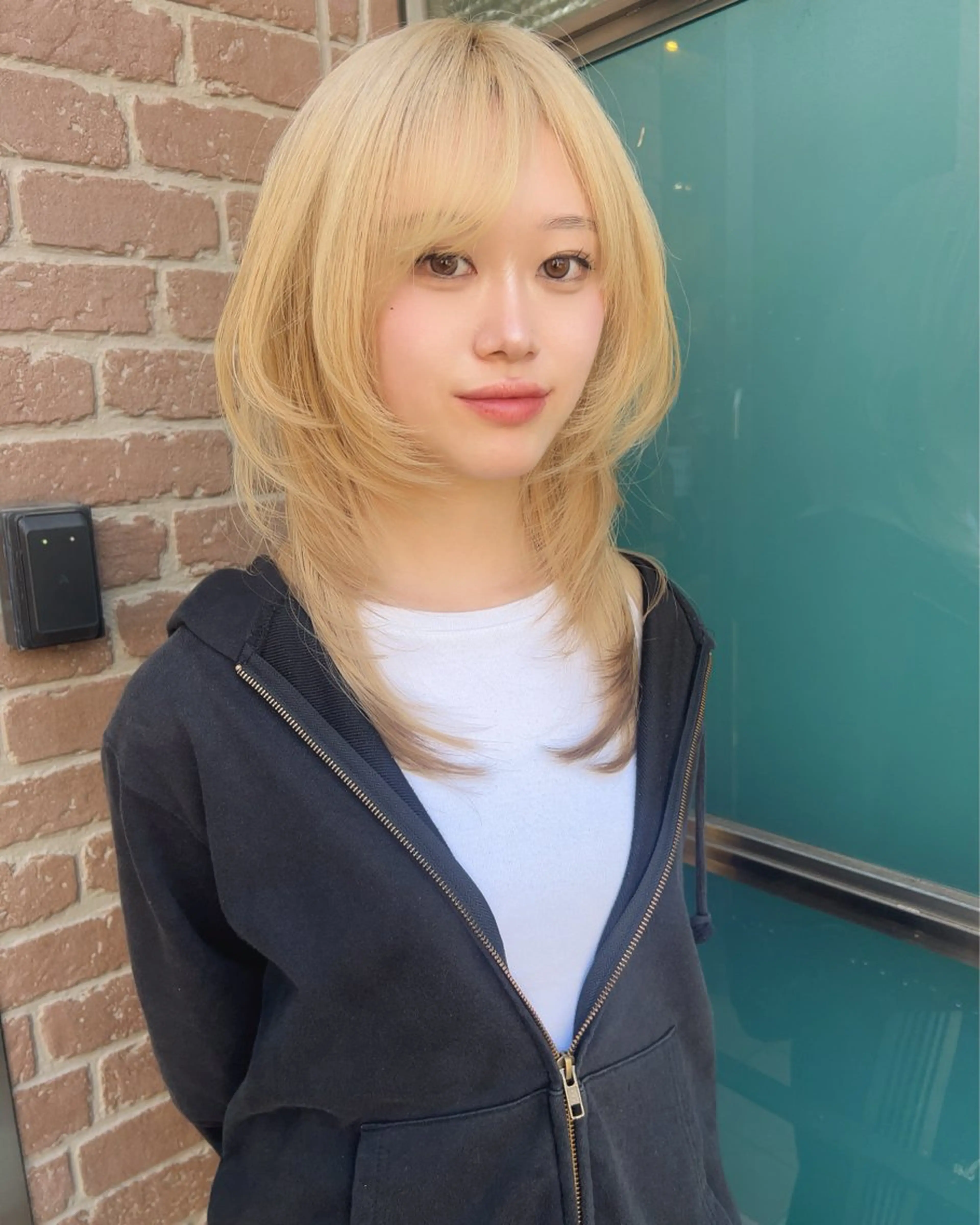 セミロング レイヤー/韓国/ ハッシュ/高田翼のヘアスタイル