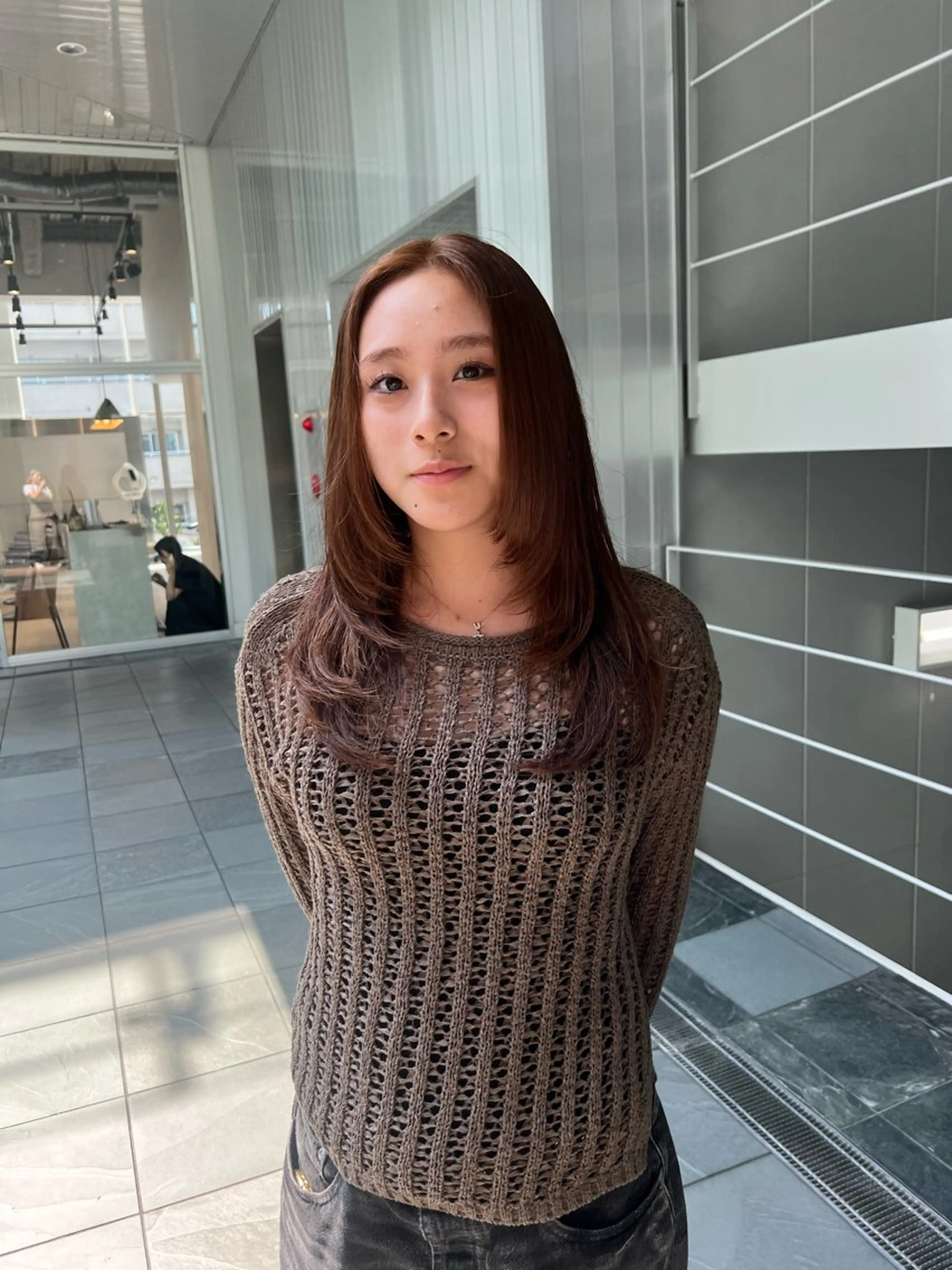 ロング ヘアカラー トリートメント 田中 蘭菜のヘアスタイル