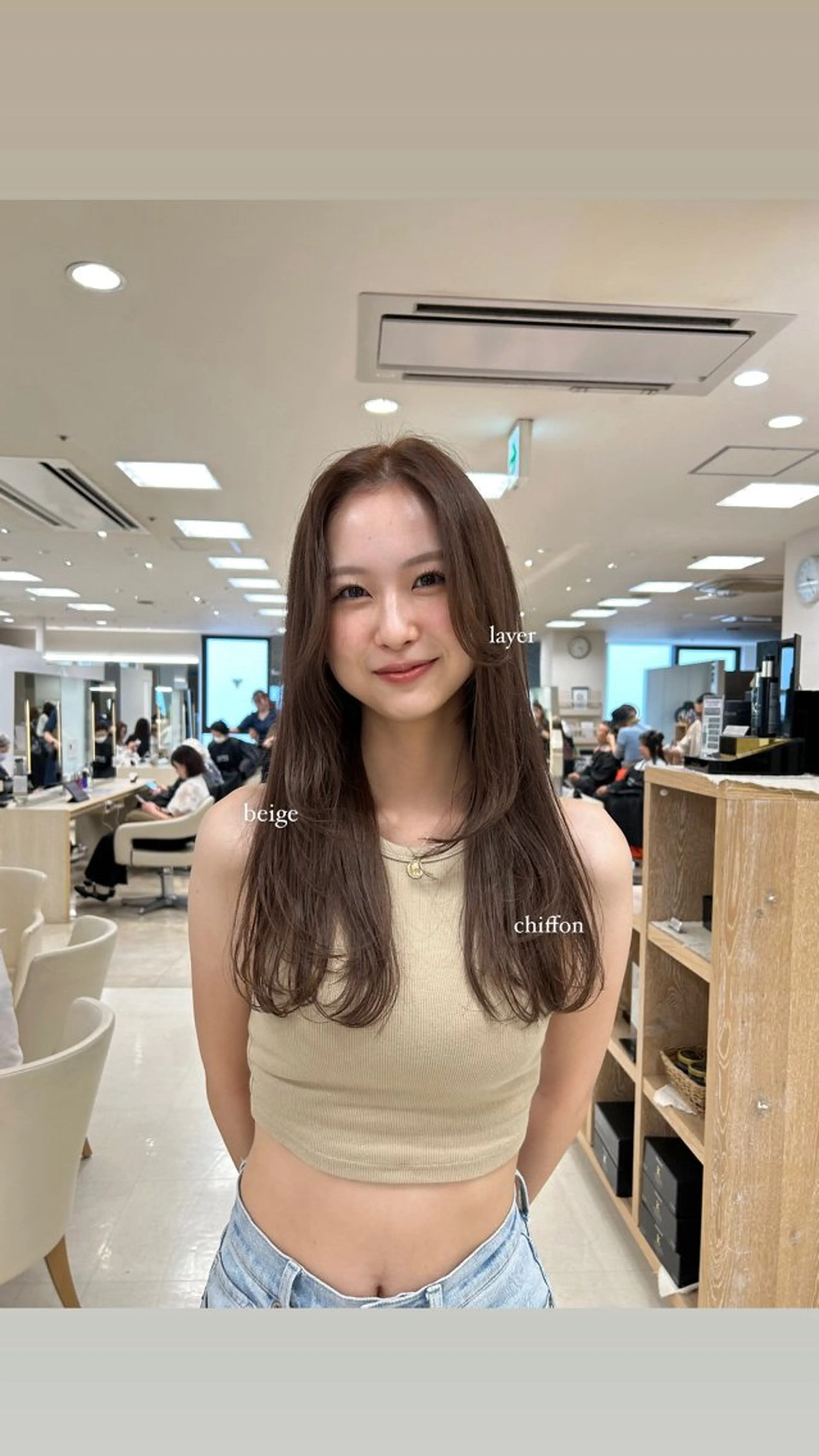 ロング カラー ヘアアレンジ/ベー ジュchiakiのヘアスタイル