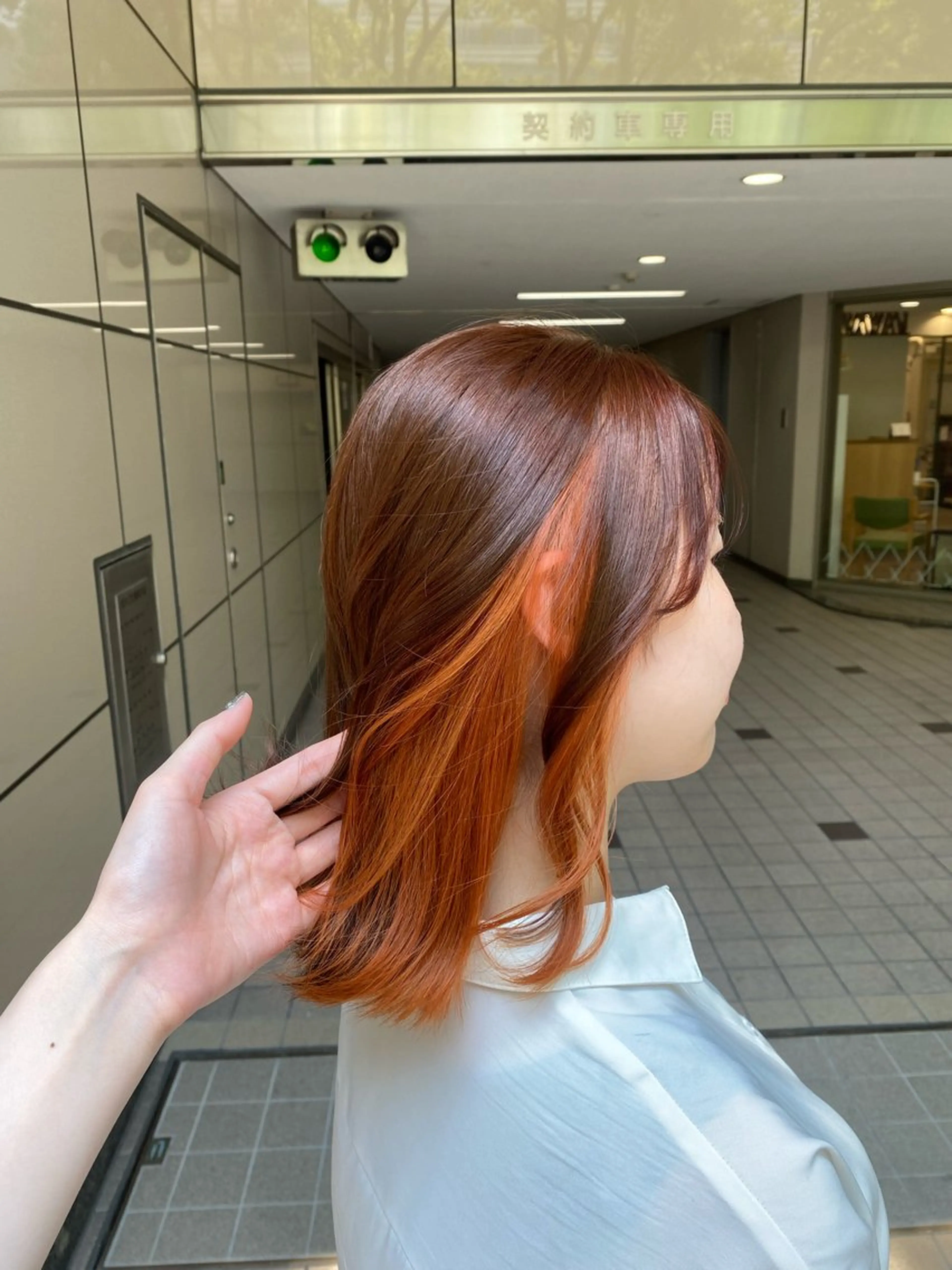 ミディアム カット ヘアカラー 三代 ゆりあのヘアスタイル