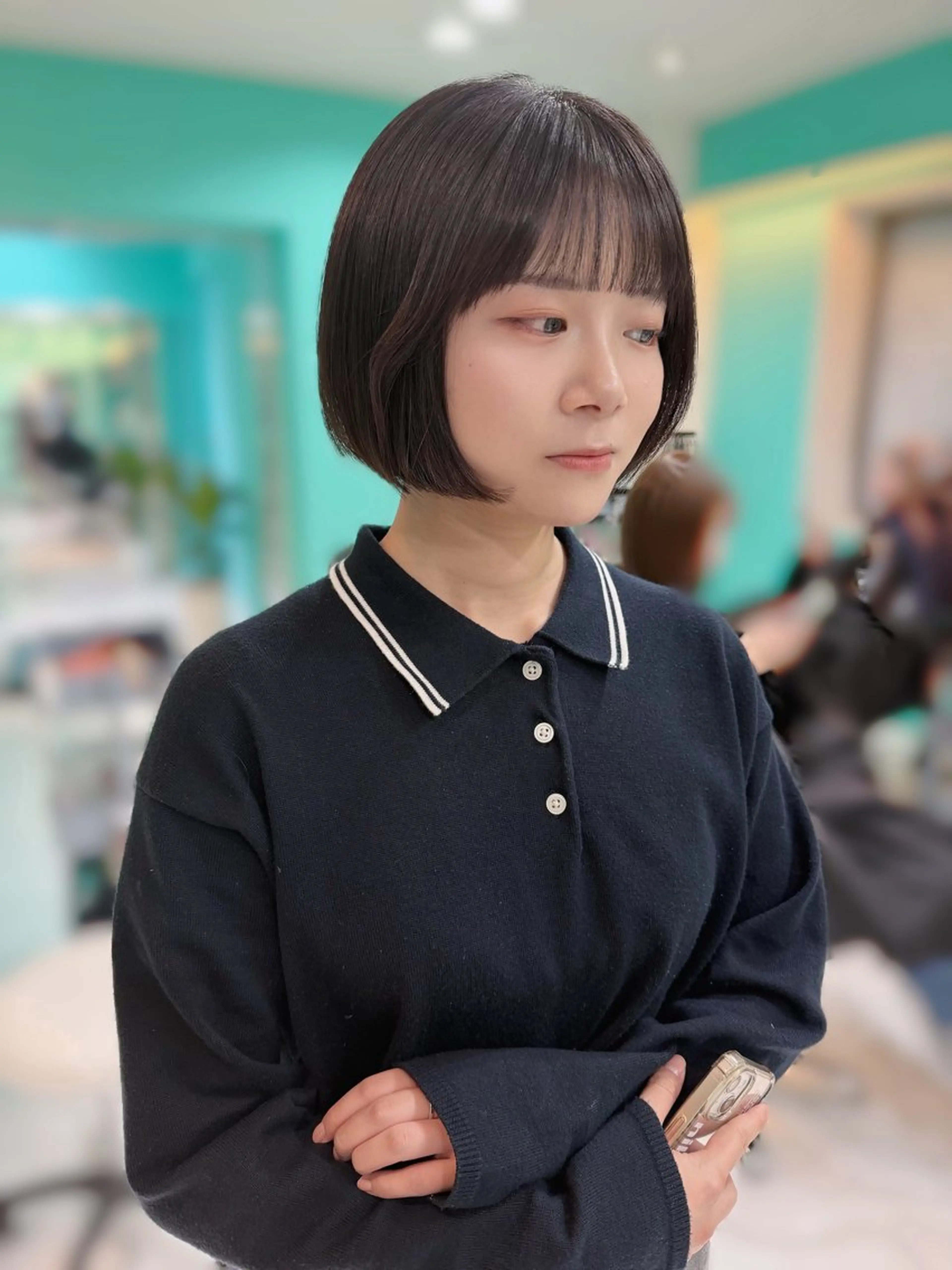 ショート カラー ボブレイヤー ブリーチ ダブルカラー ボブ レイヤーカット カット ヘアカラー トリートメント 🫧ショート/ボブ 池袋西口・泡渕✂️のヘアスタイル