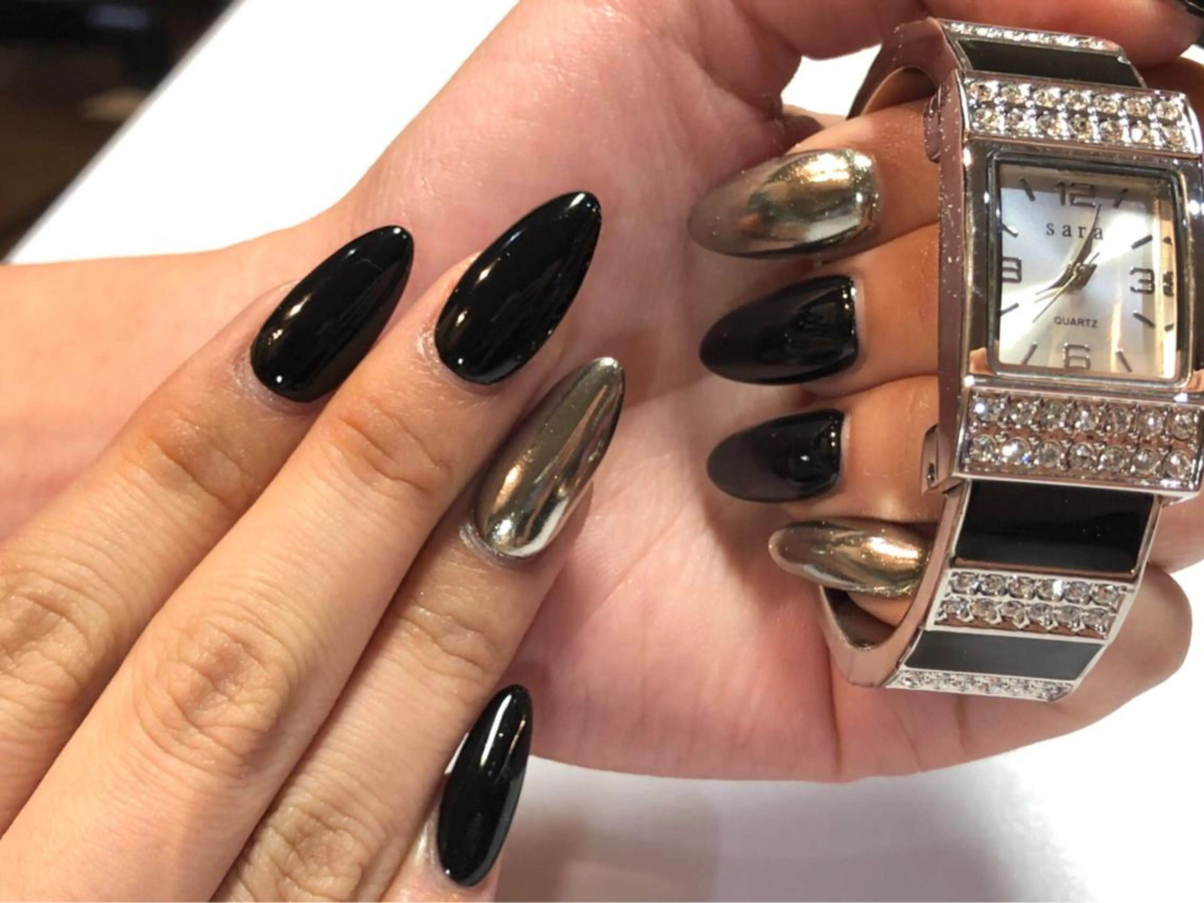 ネイル ミラーネイル ワンカラーネイル スカルプネイル アクアライズ所属・アクア ライズのネイルデザイン