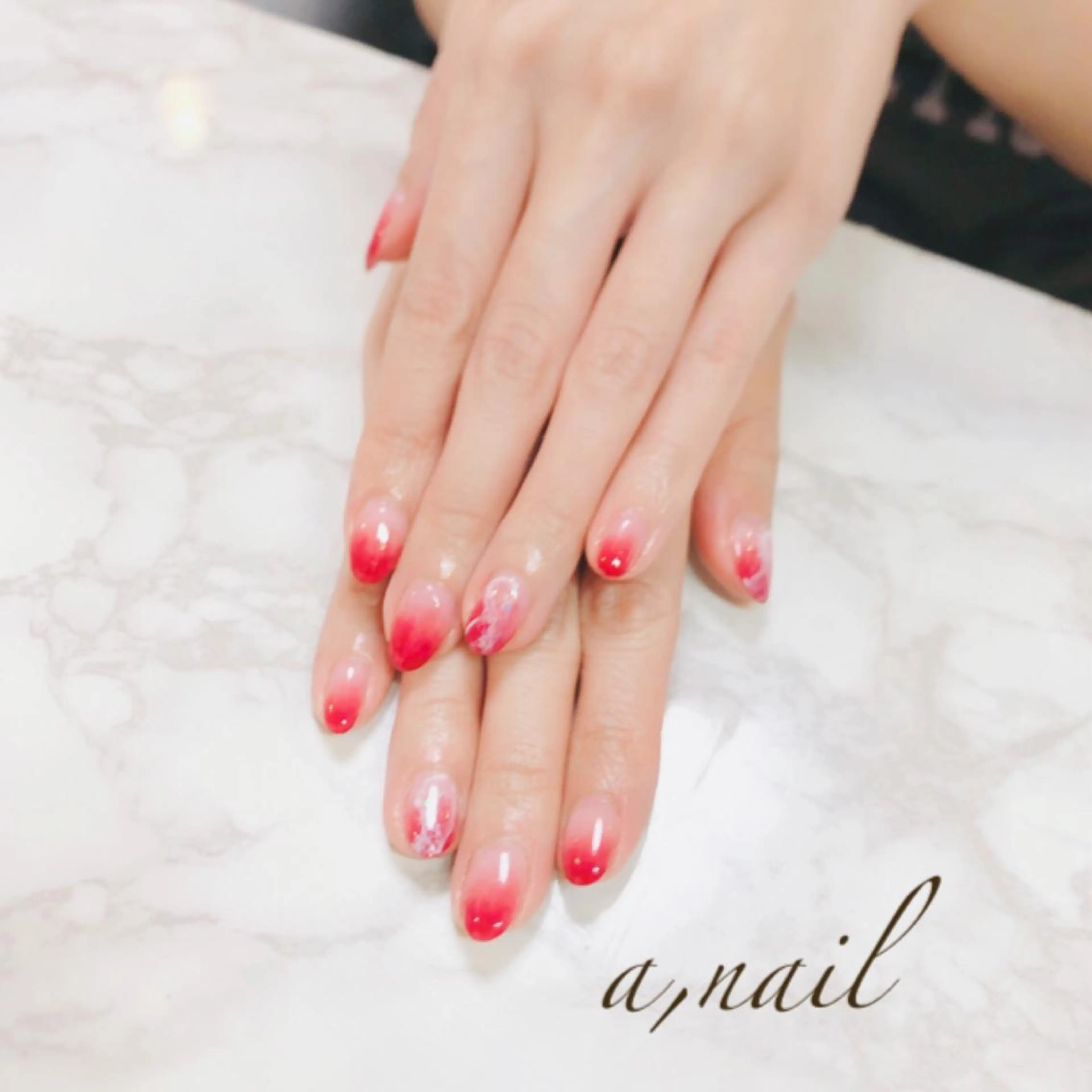 ネイル フットネイル ジェルネイル グラデーション 大理石ネイル(マーブル) ワンカラーネイル ハンドネイル ネイルサロン エーネイルのネイルデザイン