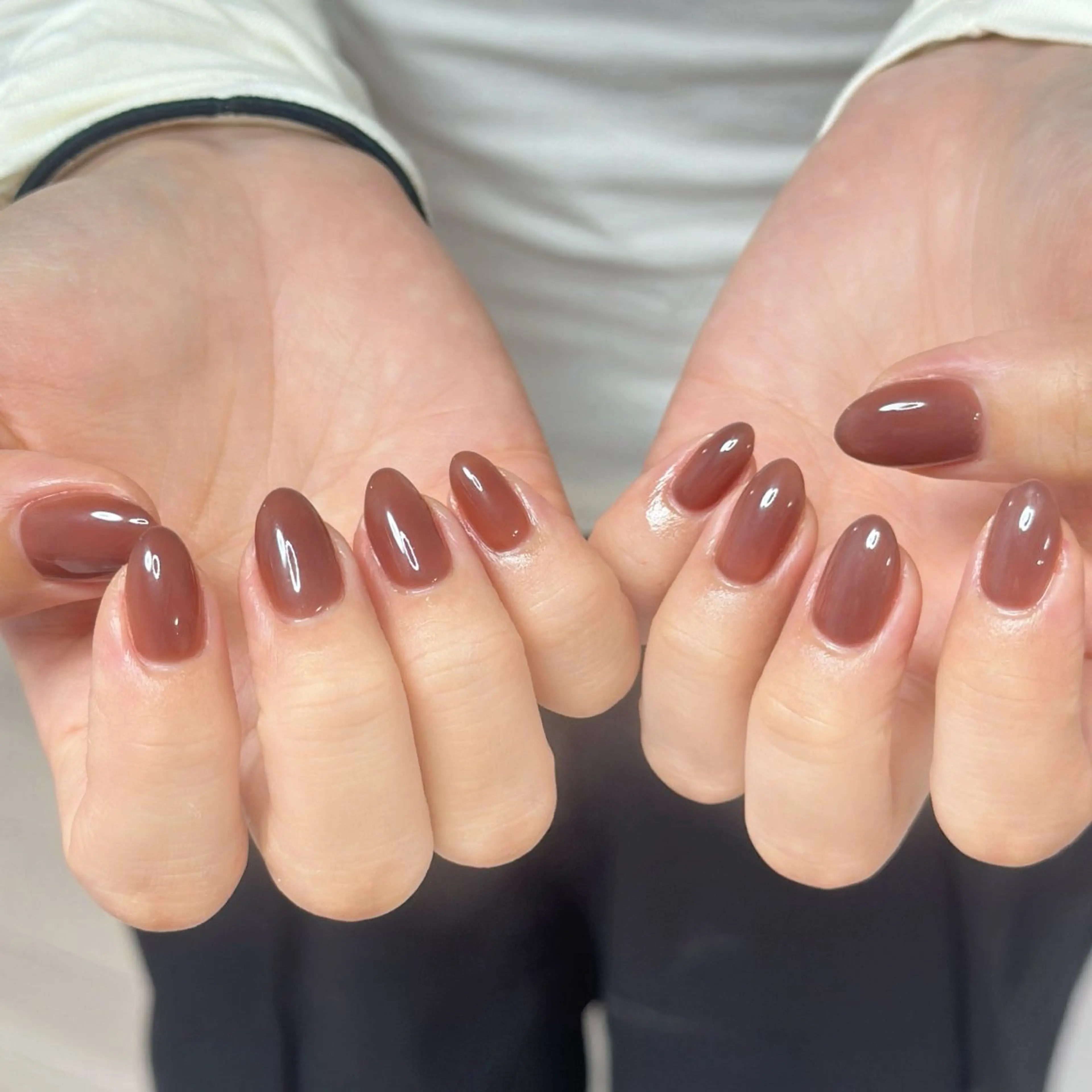 ネイル アートネイル オーロラネイル チークネイル フレンチネイル ガラスフレンチ 🎀YooLi Nail salonのネイルデザイン