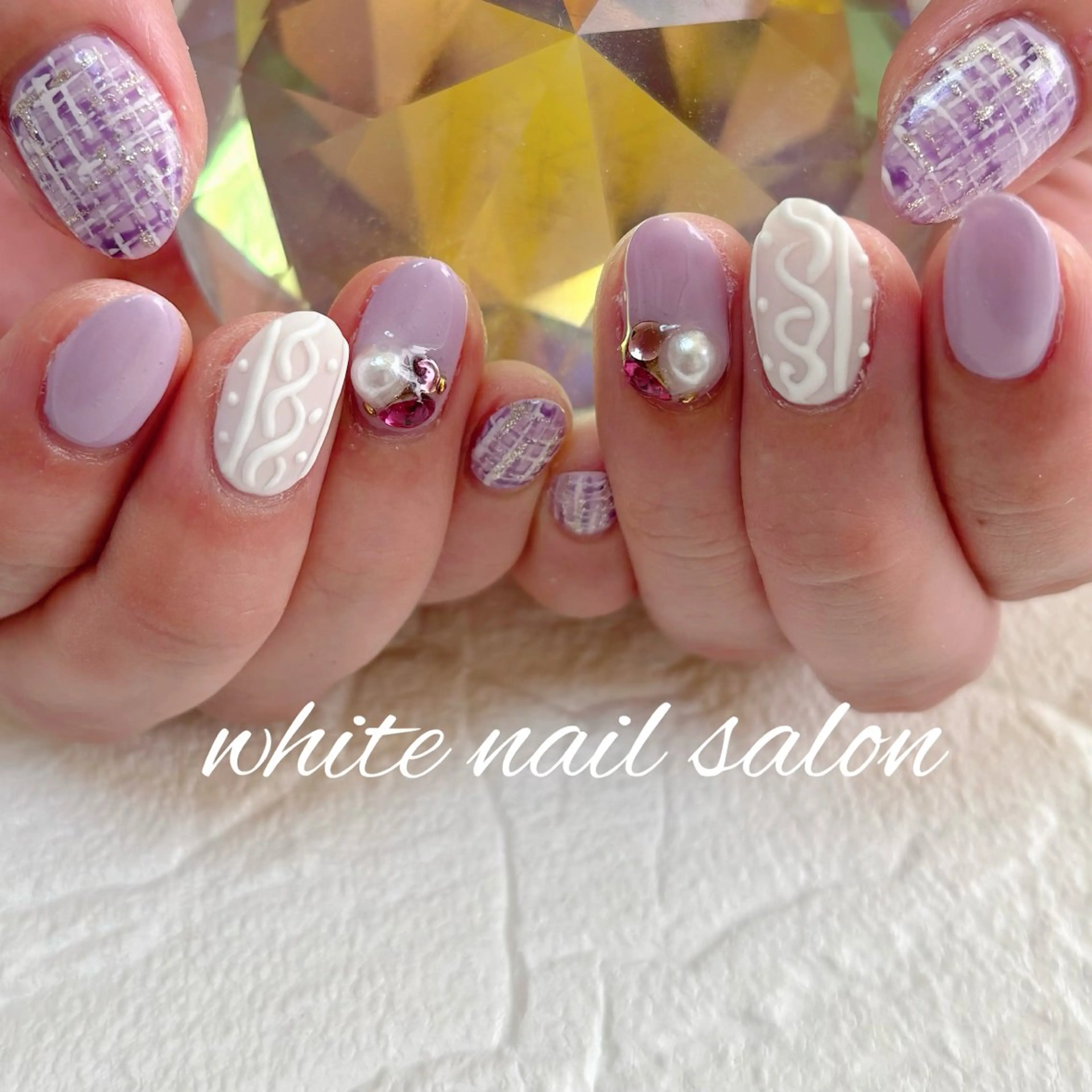ネイル フットネイル 持ち込み ハンドネイル white nail salonのネイルデザイン