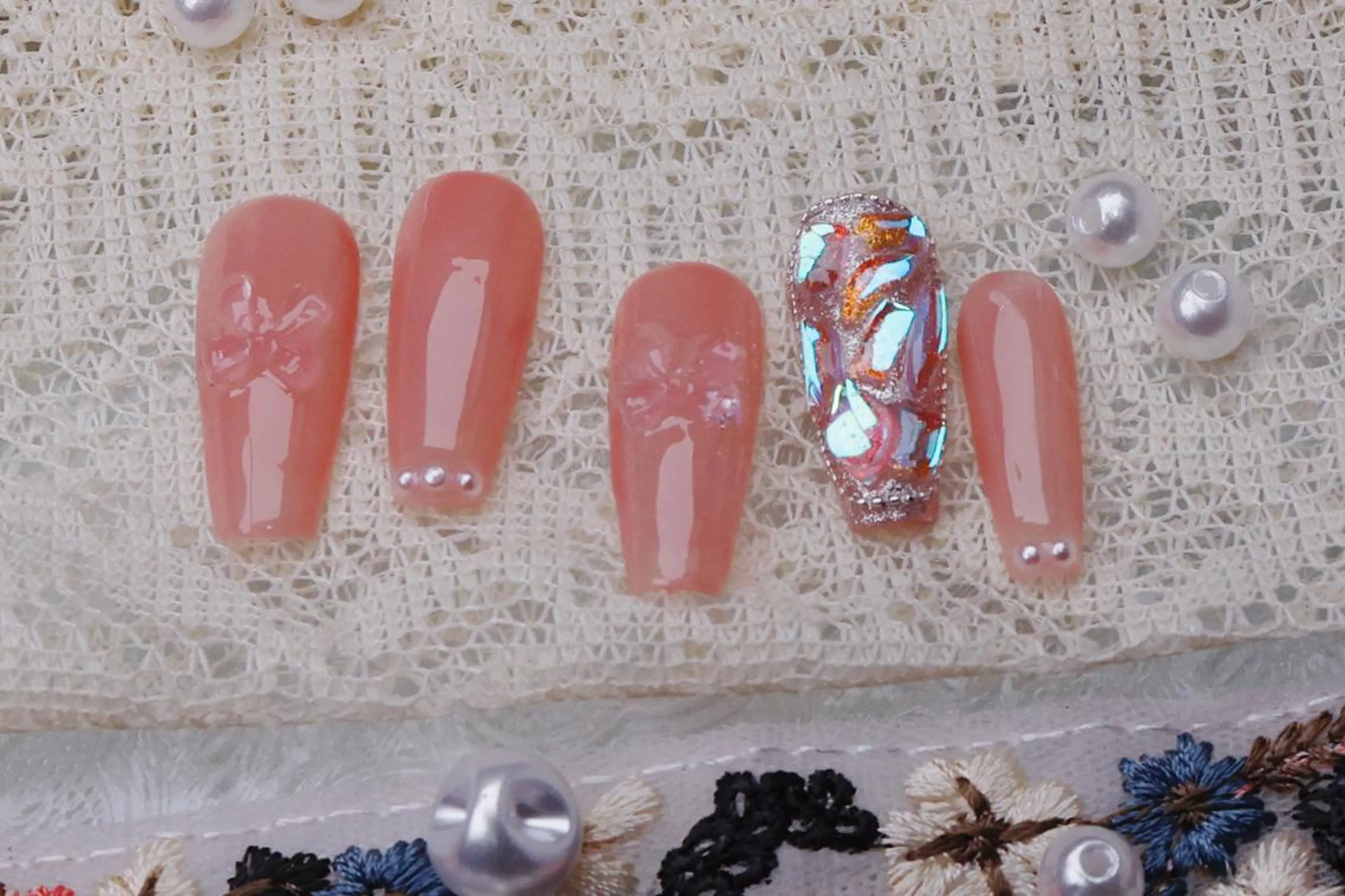 ネイル ハロウィン ロングネイル マグネットネイル スカルプネイル ネイルチップ MSSugar Nailのネイルデザイン