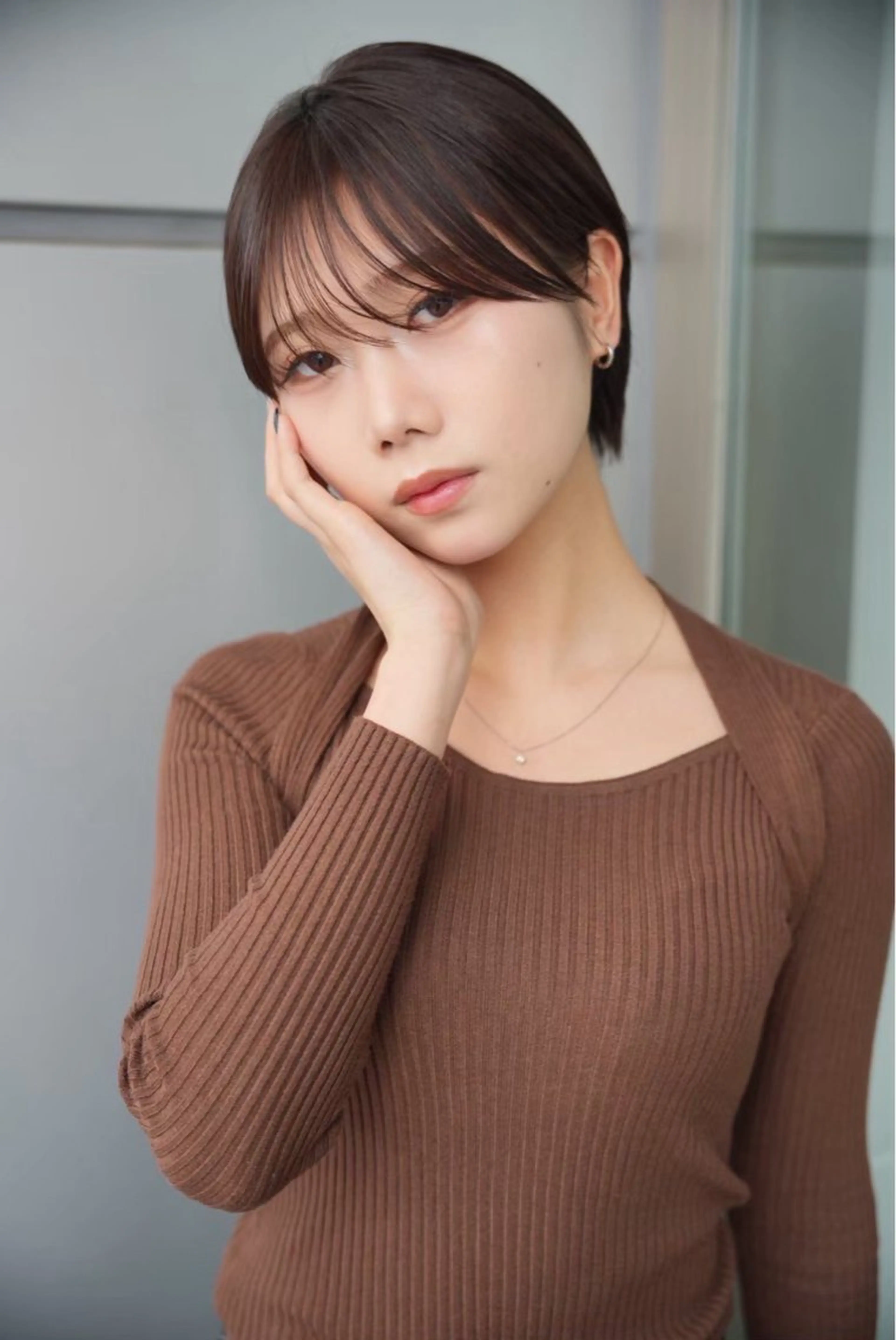 ショート 透明感カラー/伊藤 陸/soigneのヘアスタイル