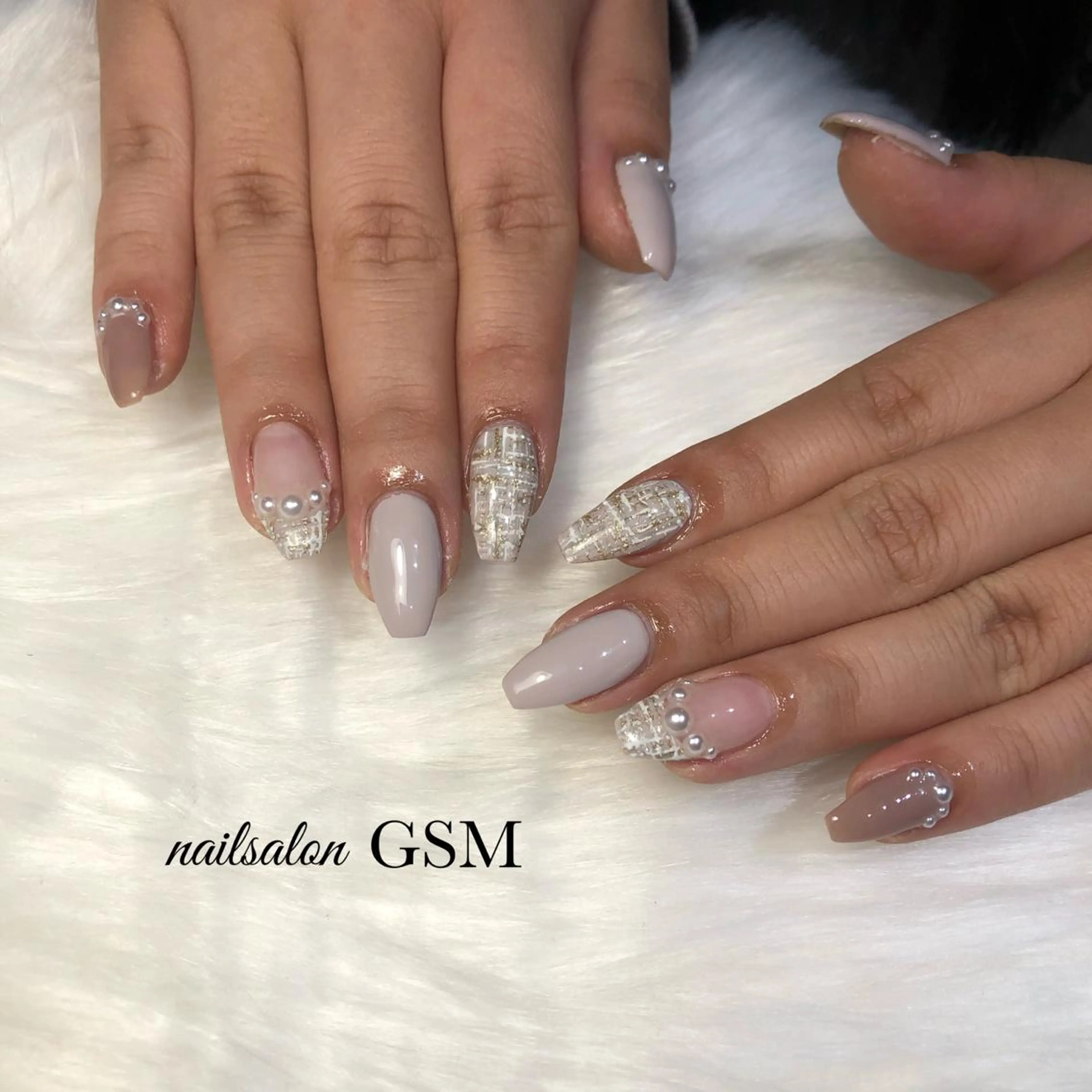 ネイル ツイードネイル nail salon GSMのネイルデザイン