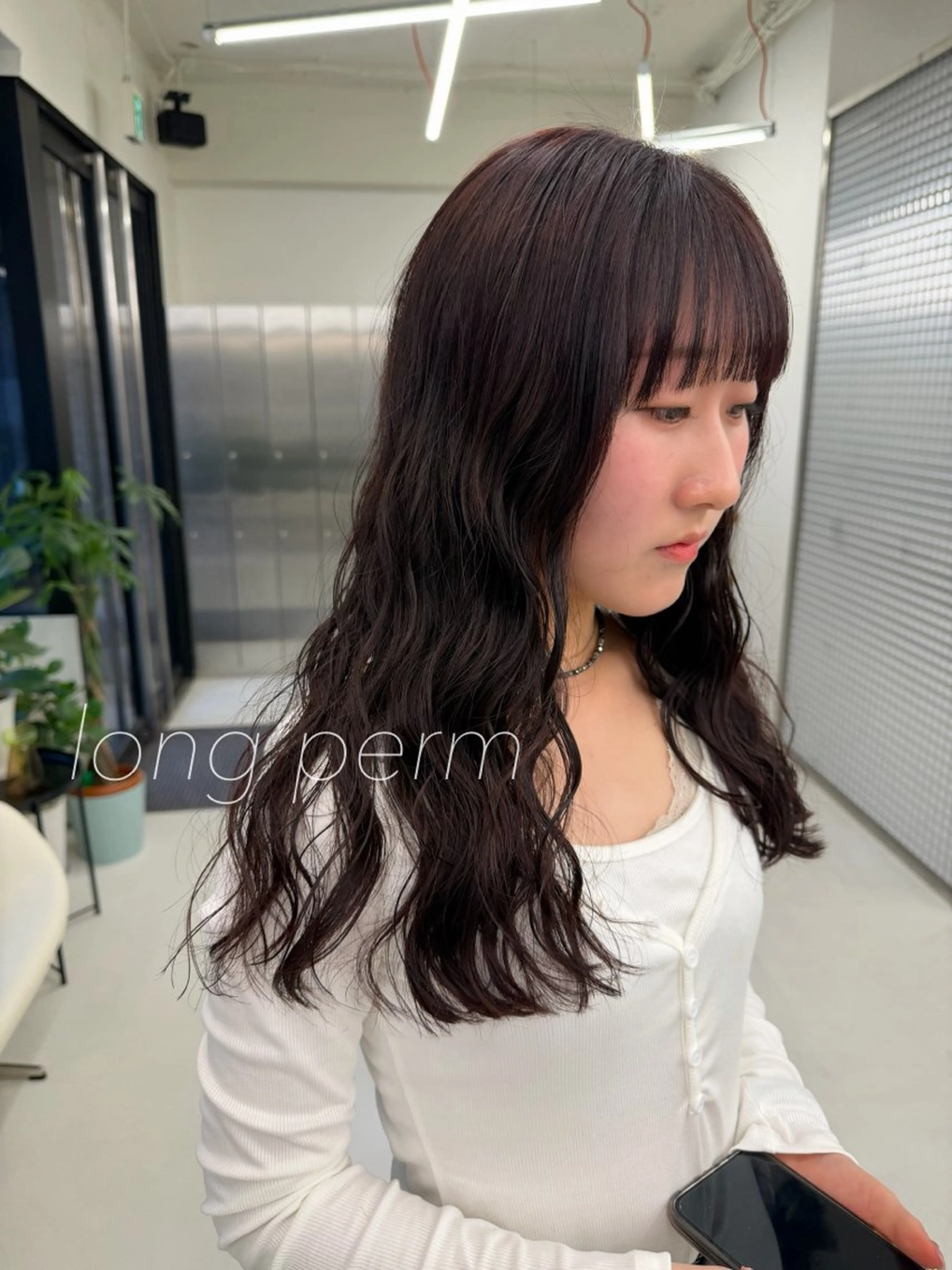 ロング カラー パーマ ロング カット ヘアカラー パーマ トリートメント 【表参道】Ruri デジタルパーマのヘアスタイル