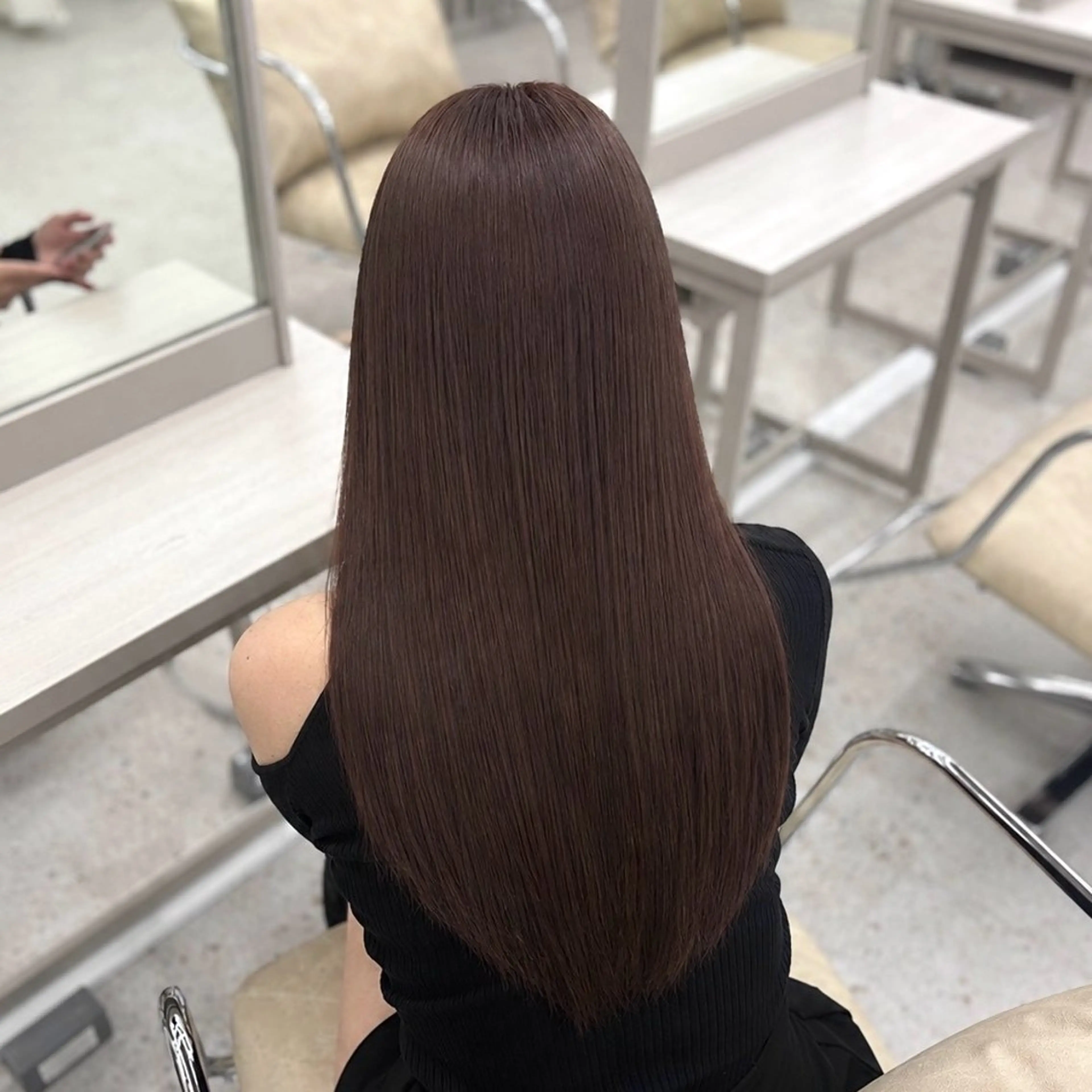 ロング カラー ブラウンカラー チョコレートブラウン 透明感カラー 韓国風ヘア ロング ヘアカラー haru/COCO /大宮/カラーのヘアスタイル