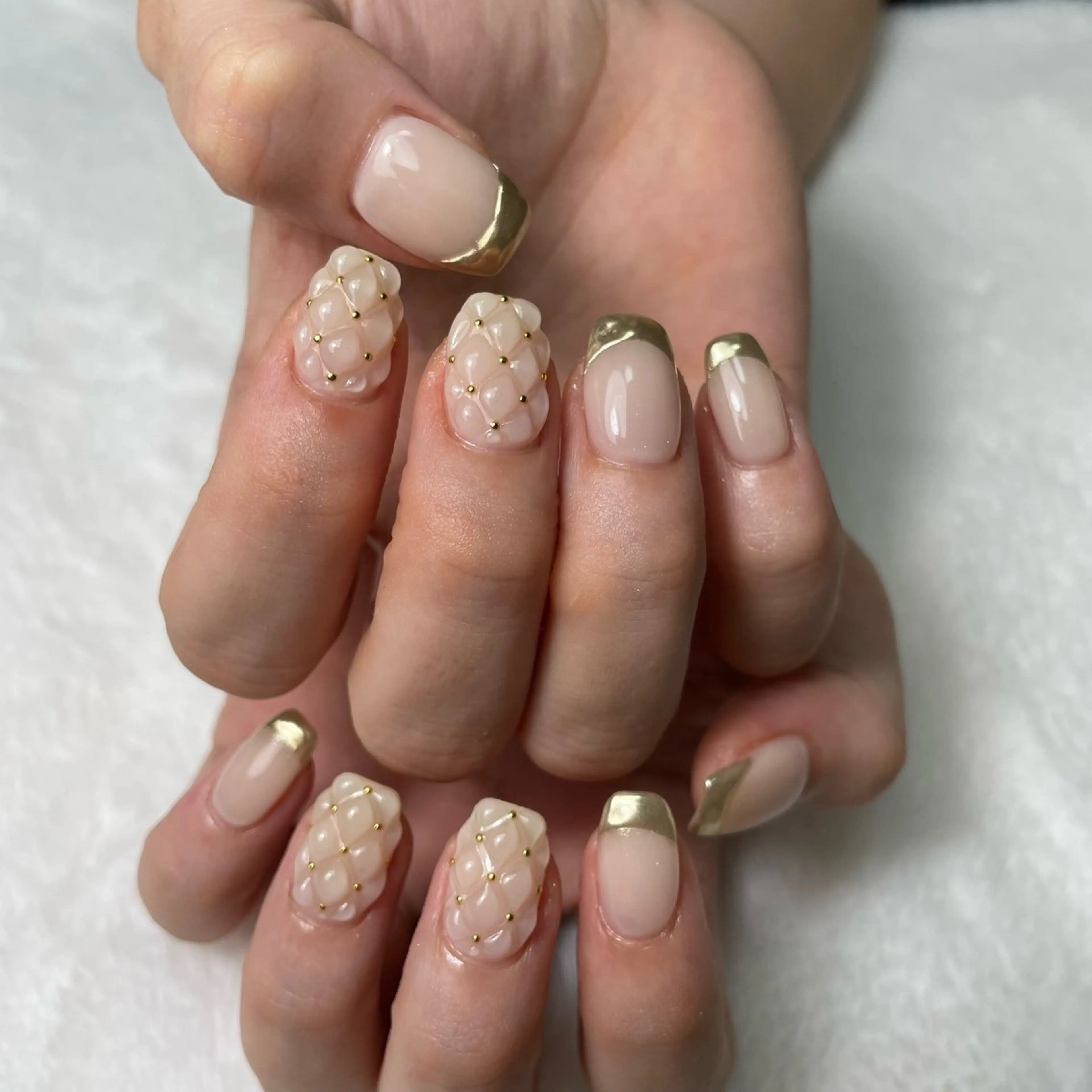 ネイル フレンチネイル ミラーネイル kipinail 川﨑えりかのネイルデザイン