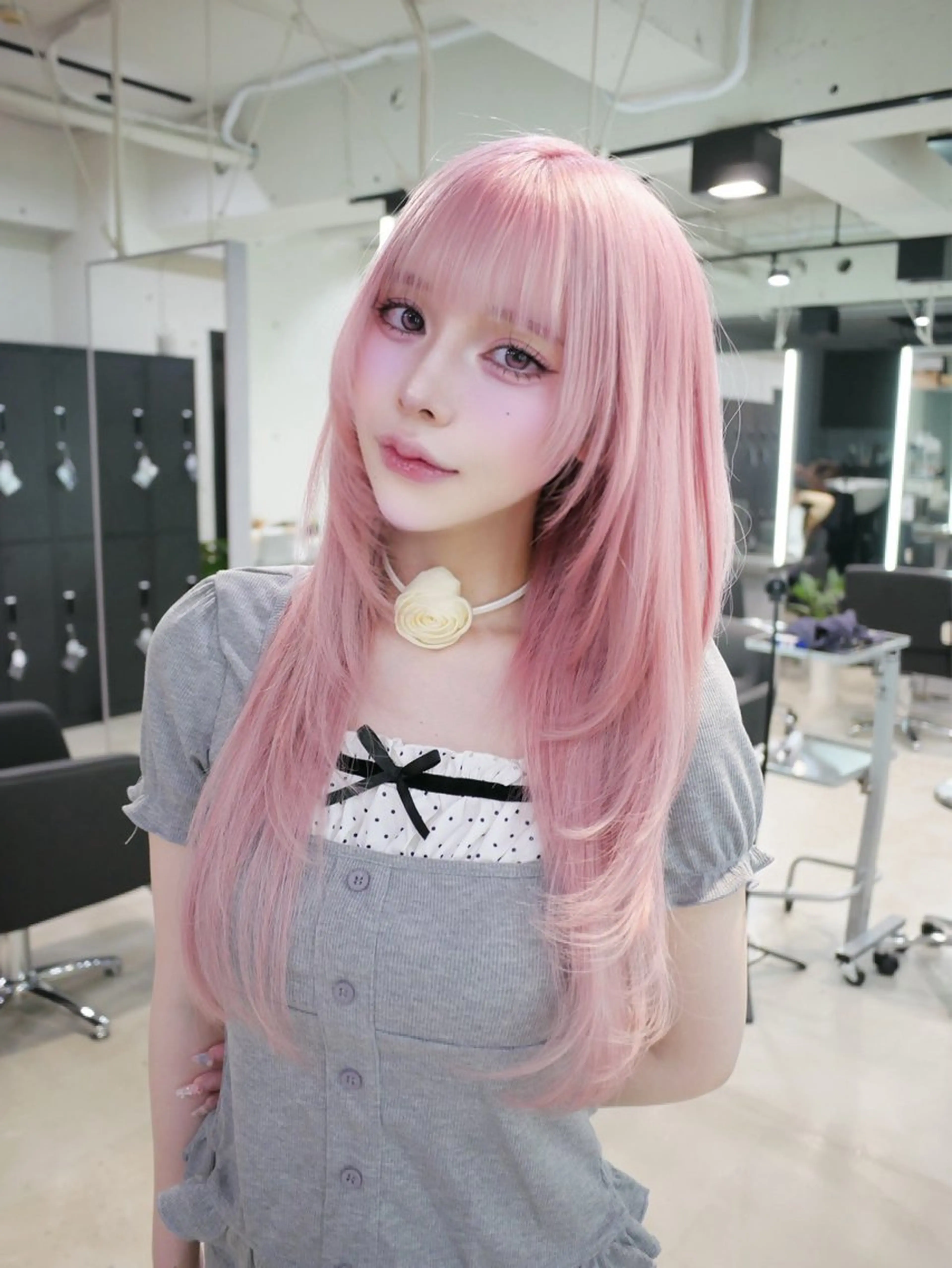 ロング ヘアカラー トリートメント ナナ♡レイヤーカット ♡似合わせカラーのヘアスタイル