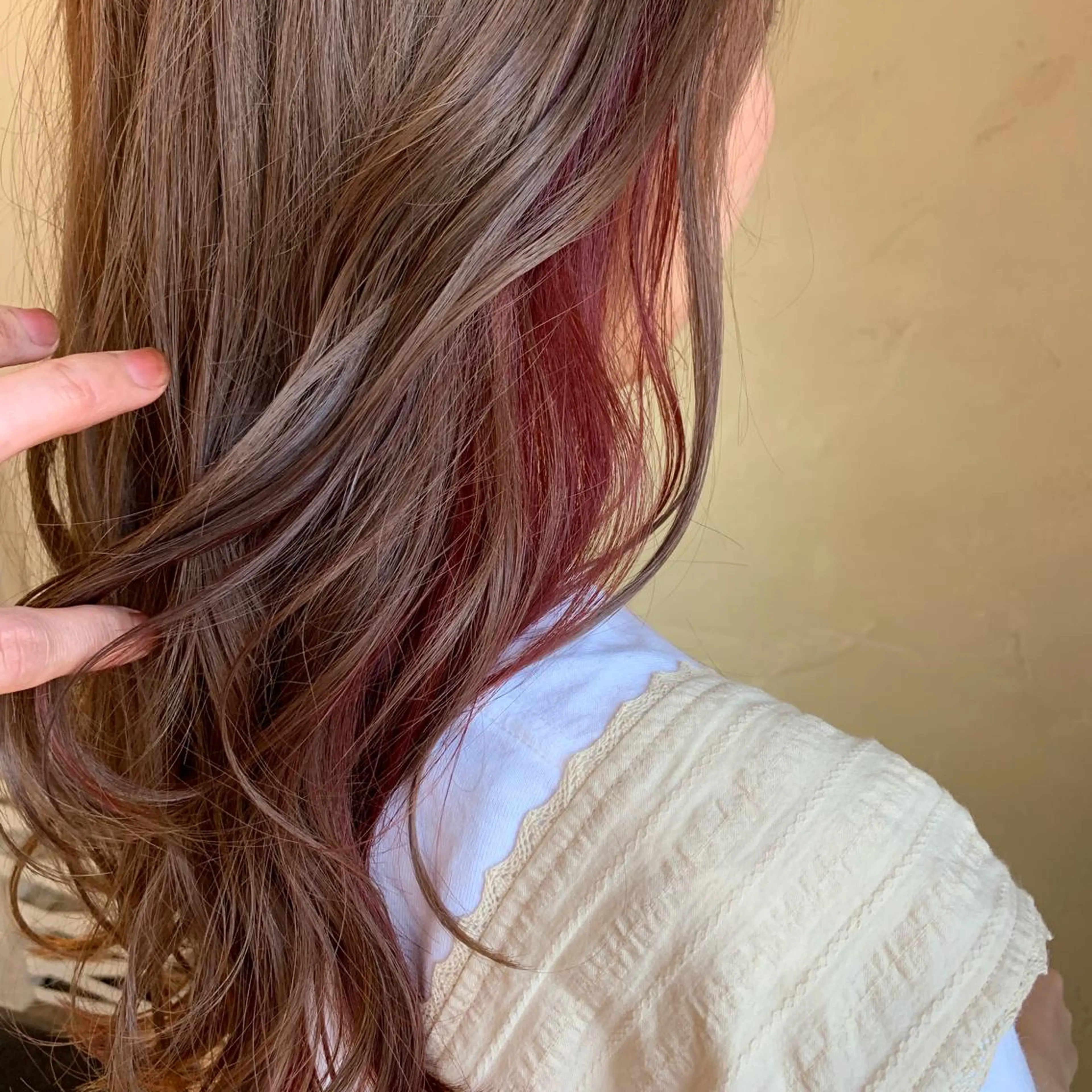 セミロング カラー インナーカラー 大月 優汰のヘアスタイル