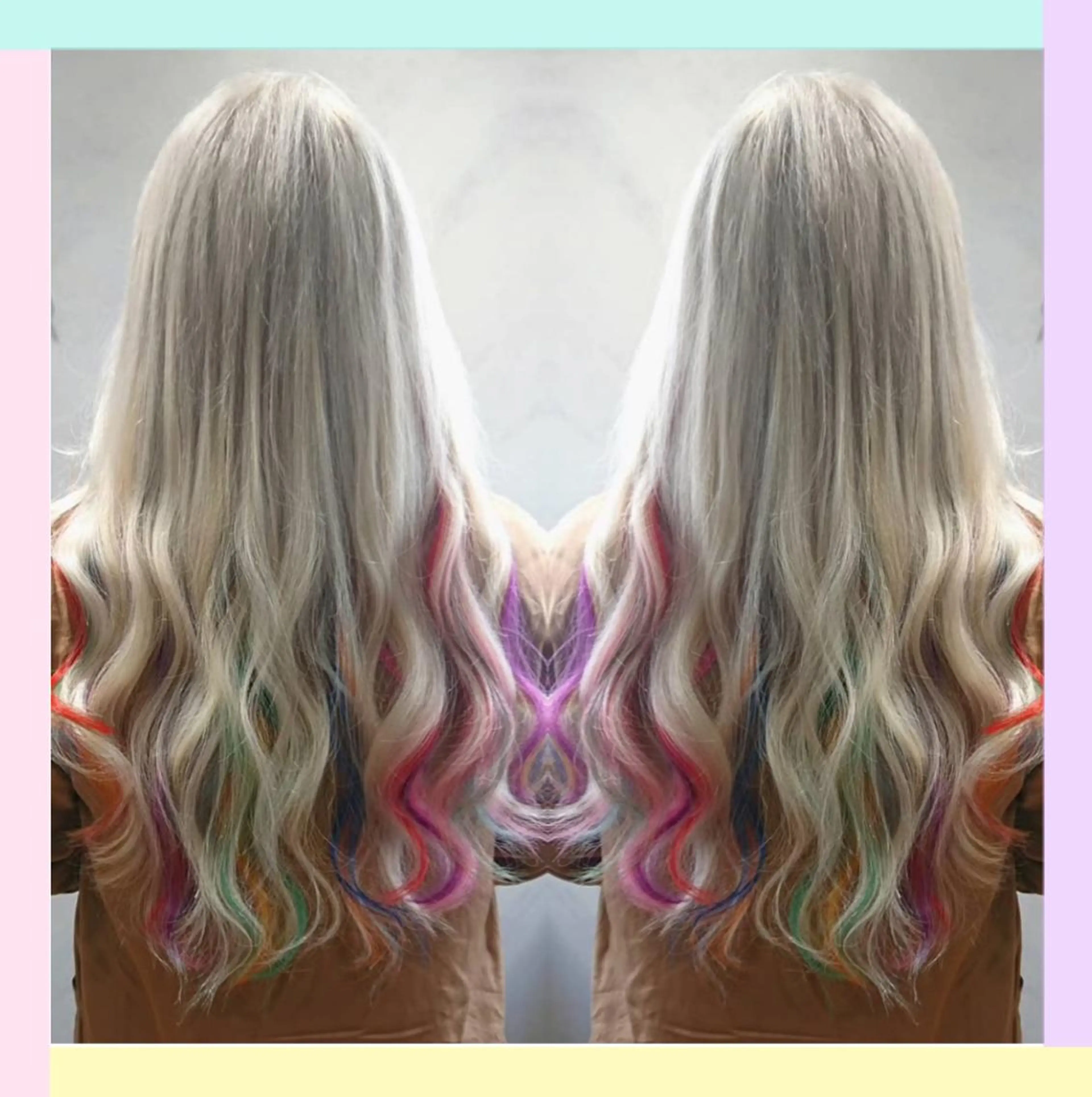 ロング カラー カット ヘアカラー トリートメント エクステ れん/ハイトーン /エクステ/韓国風のヘアスタイル