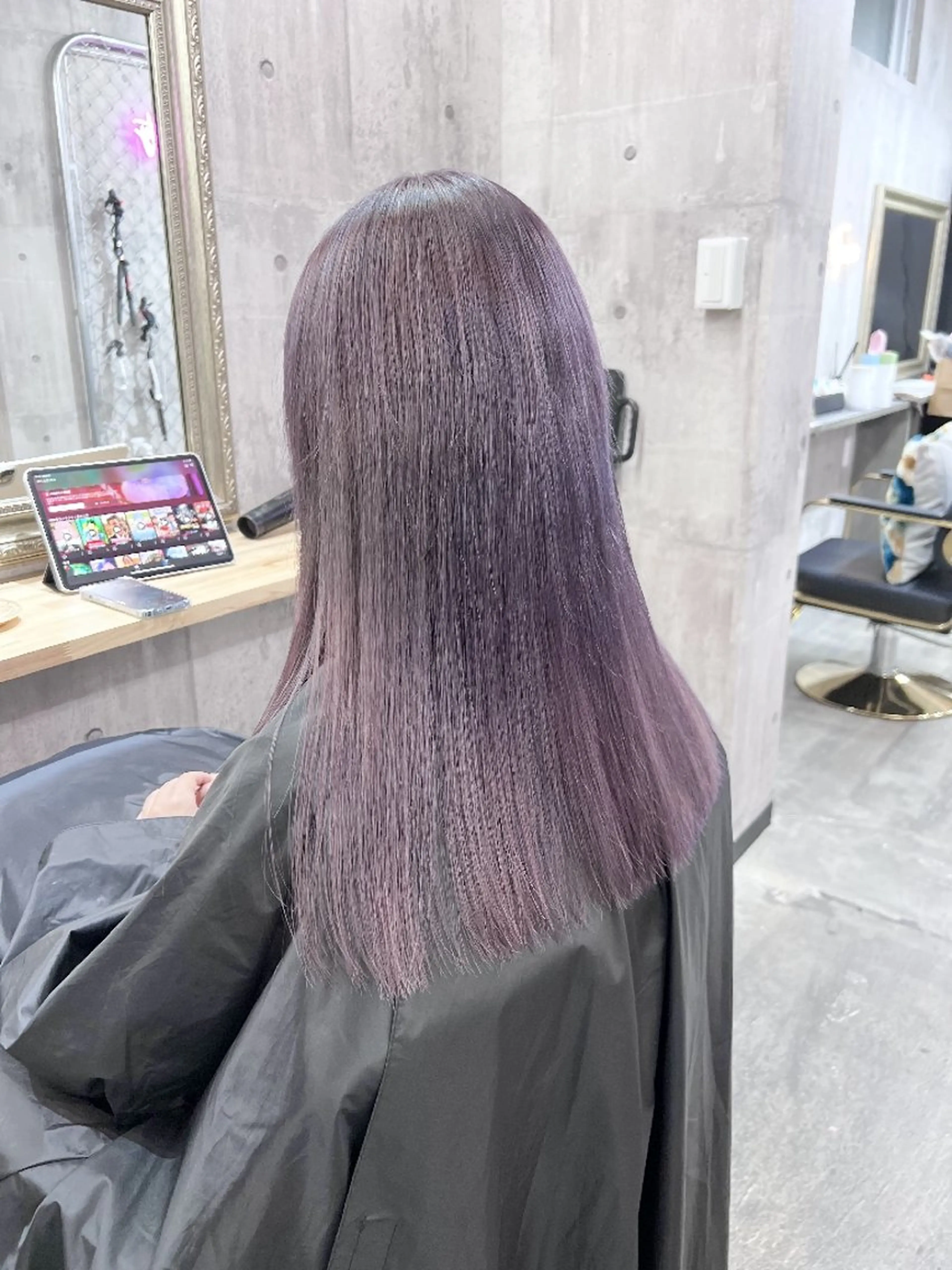 ミディアム サニーサイド大名 ダブルカラー髪質改善のヘアスタイル