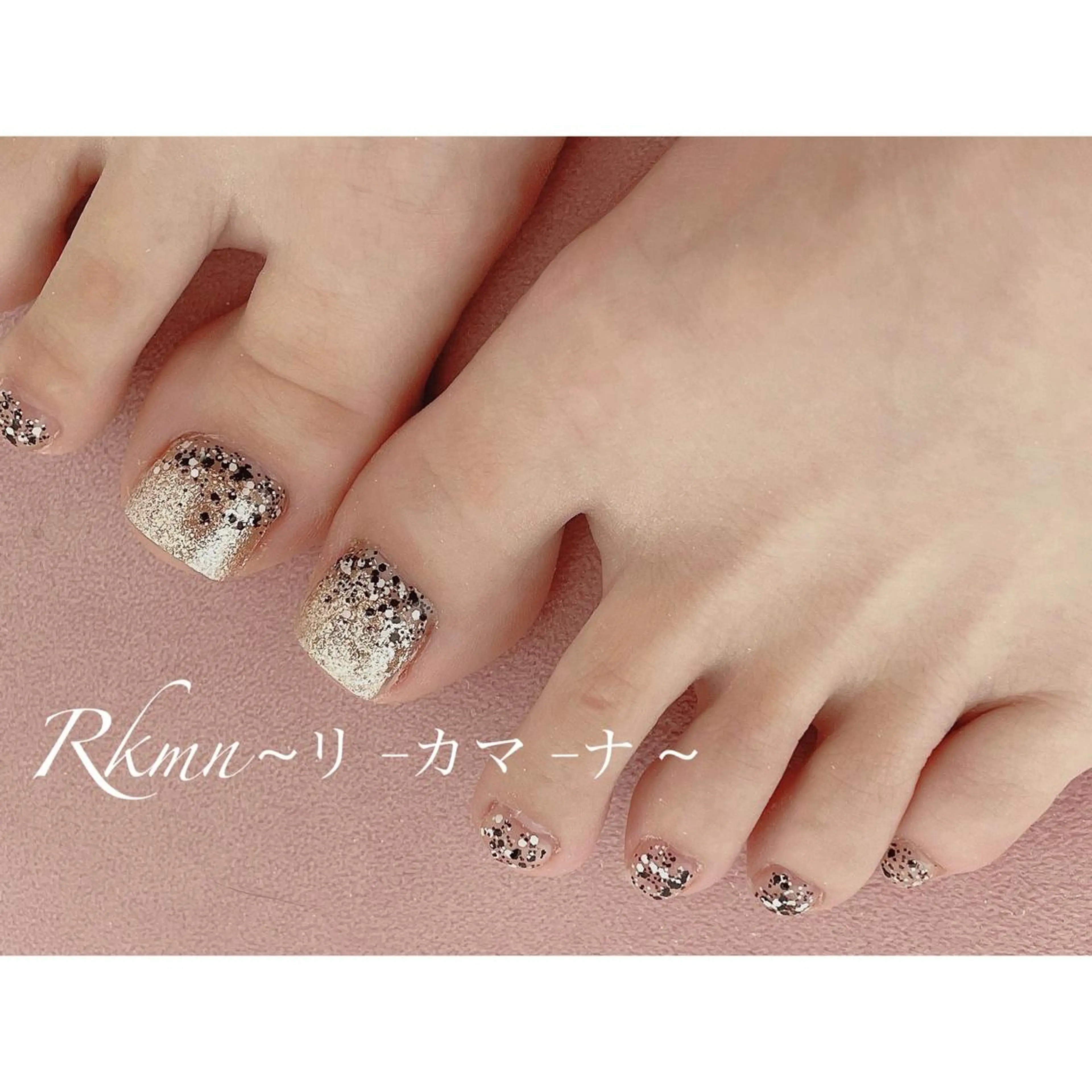 ネイル アートネイル キラキラネイル ラメ(グリッター) 春ネイル ハンドネイル フットネイル ハンドケア Rkmn ~リ-カマ-ナ~のネイルデザイン