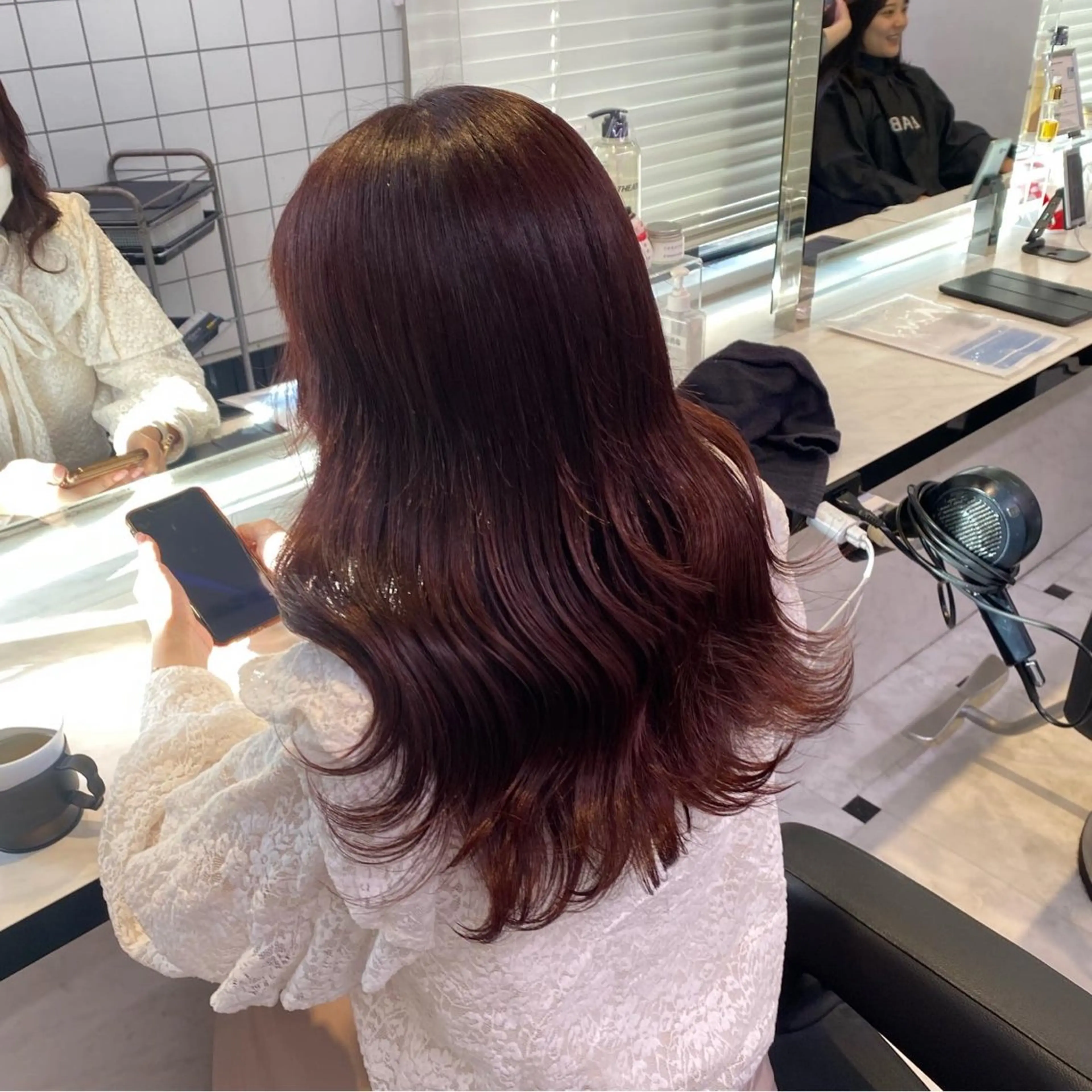 ロング カラー ヘアカラー トリートメント ヘッドスパ ヘアセット ♥️韓国風透明感 暖色misa♥️のヘアスタイル