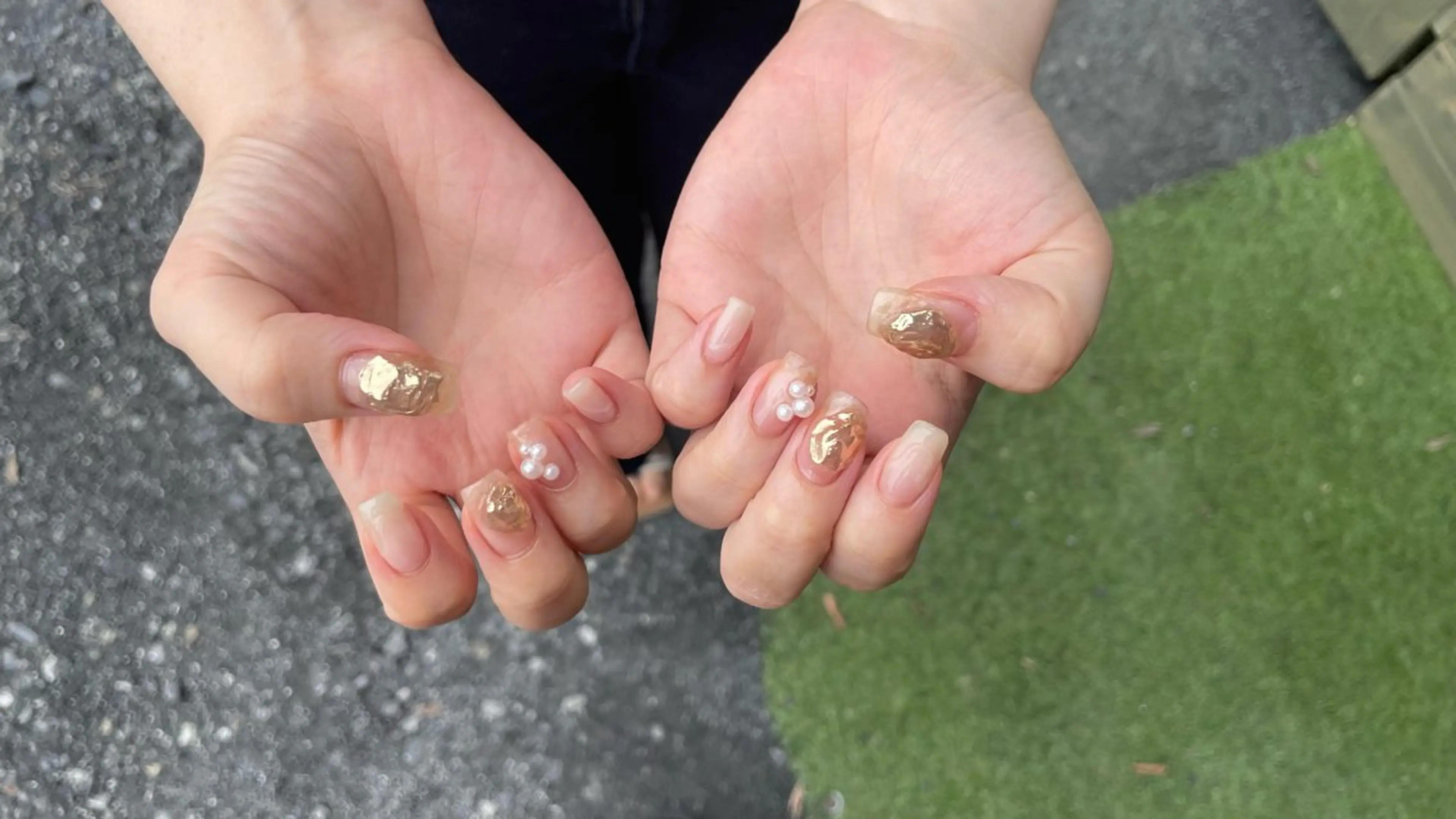 ネイル ゴールド ハンドネイル NAIL55 SHIORIのネイルデザイン