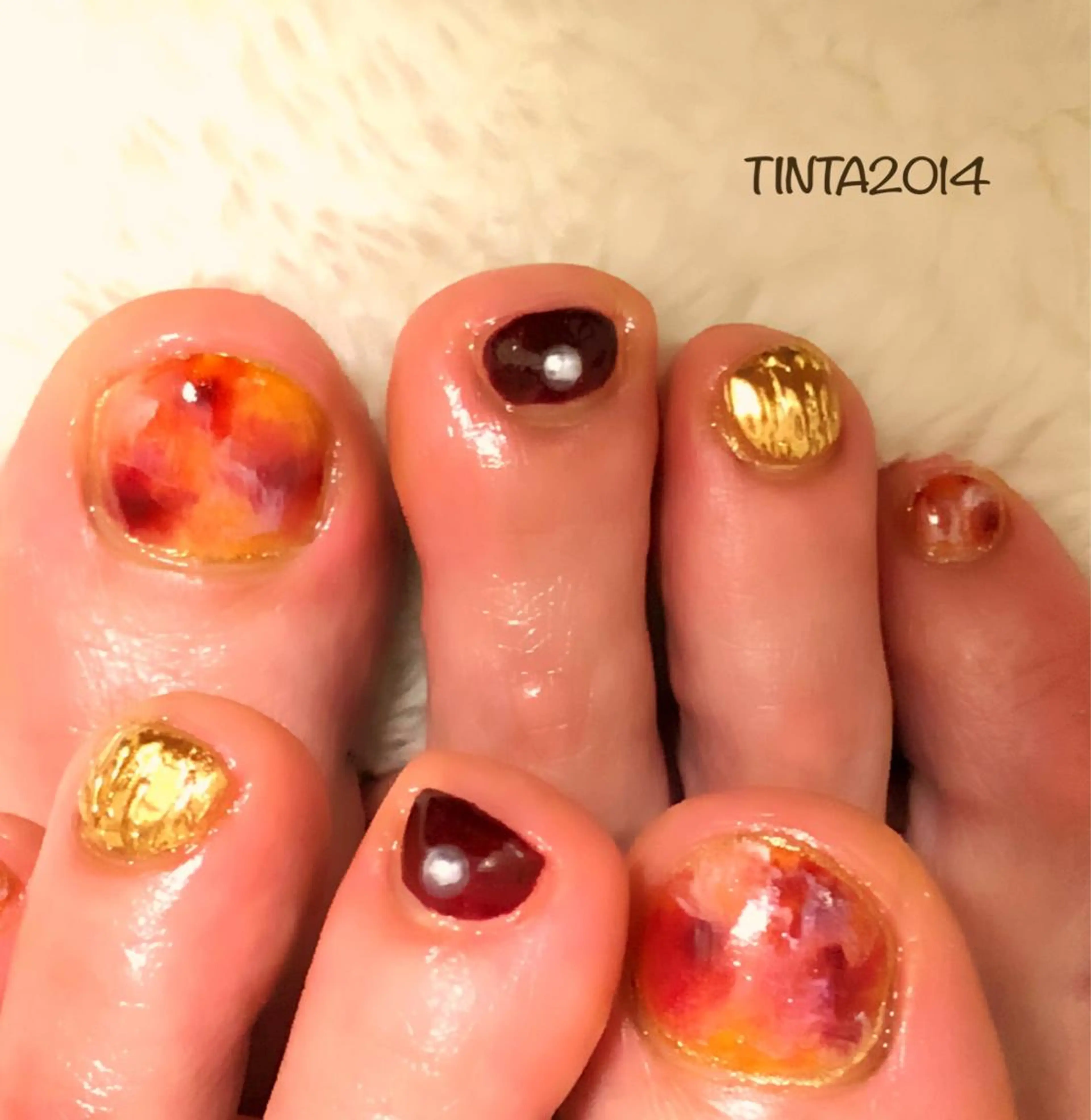 ネイル フットネイル ニュアンスネイル ネイルサロン ティンタ所属・馬場 典子のネイルデザイン