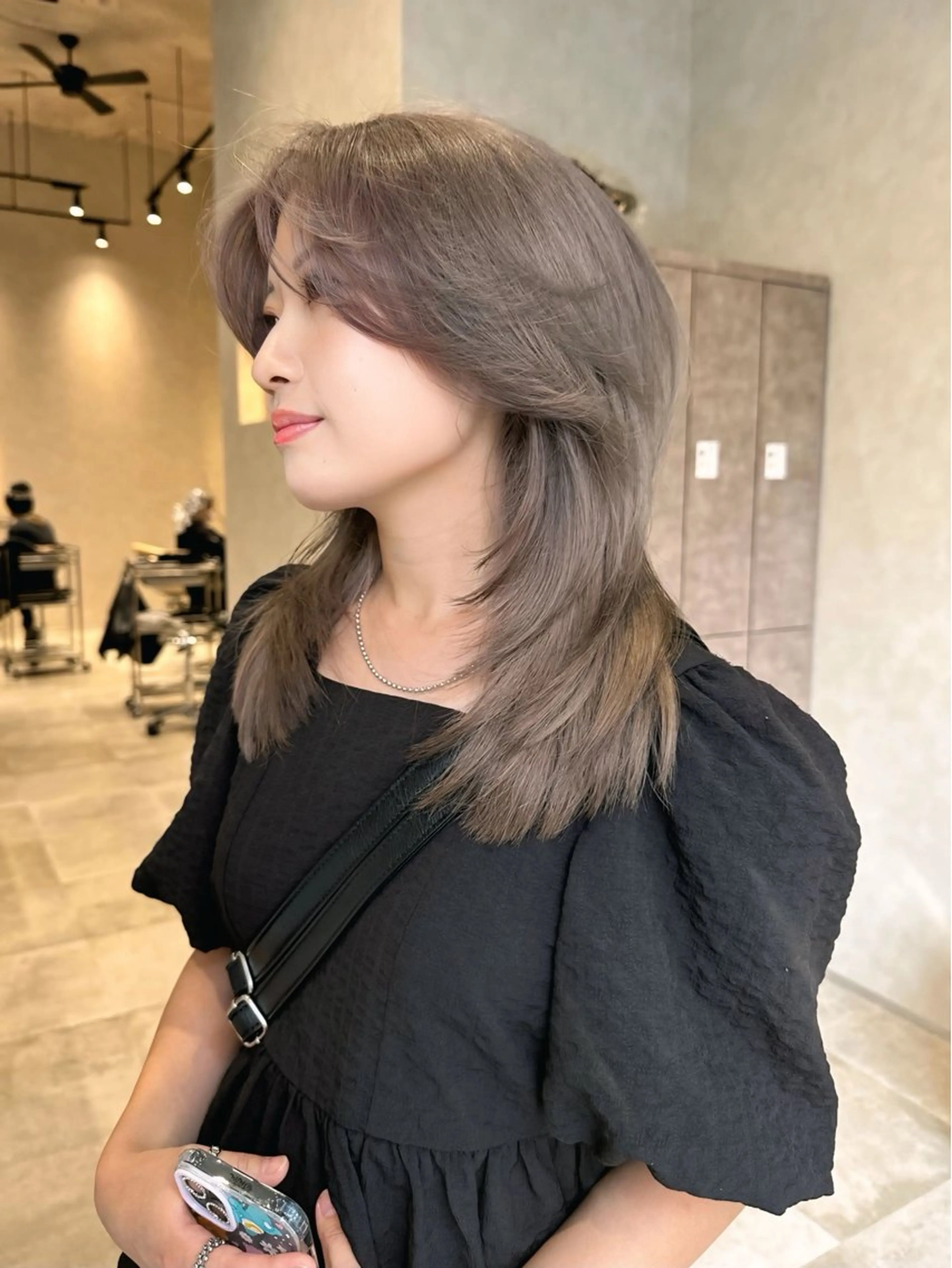 セミロング ハイレイヤー レイヤーカット カット ヘアカラー トリートメント 盛れるカットカラー DEAN豊橋店のヘアスタイル