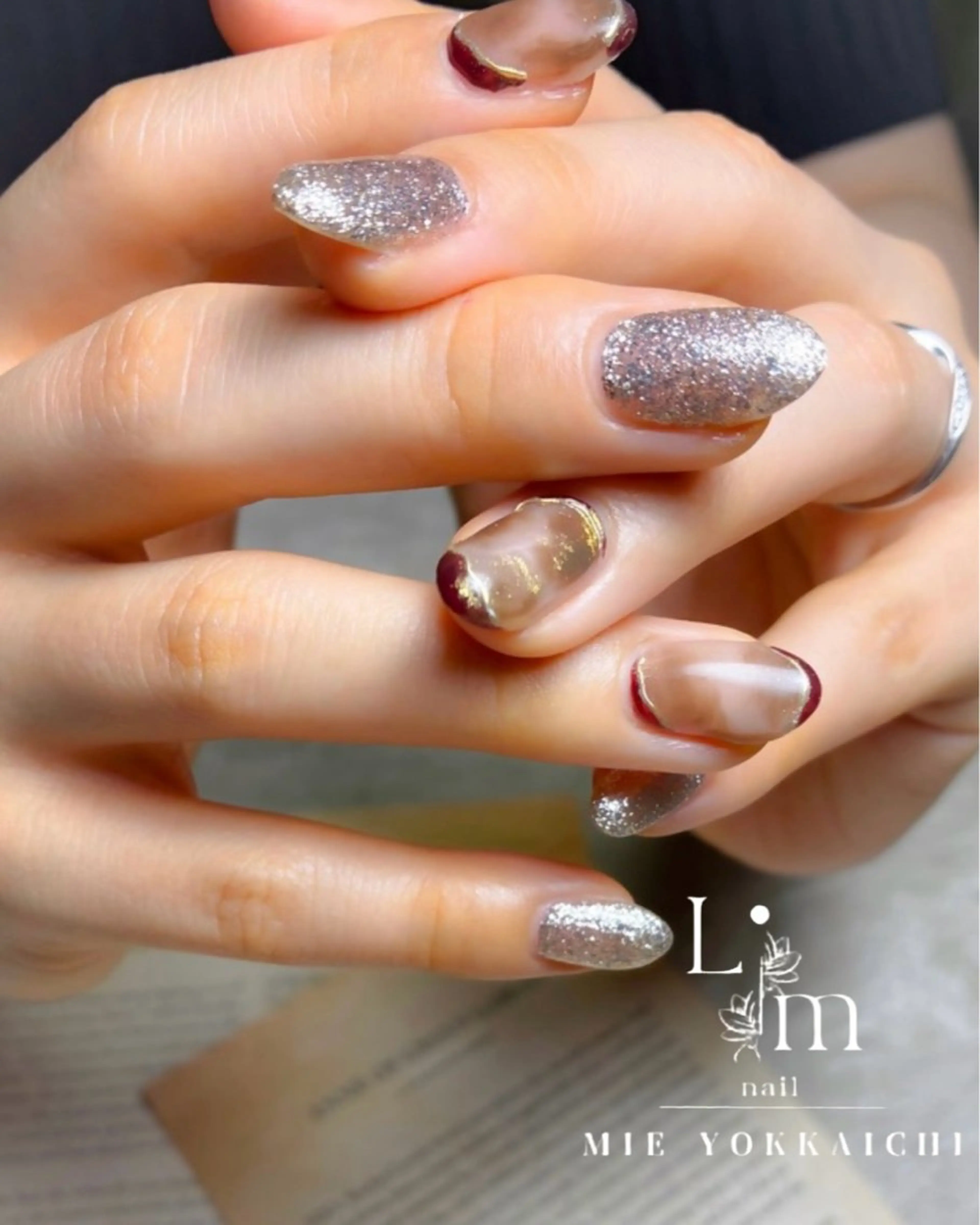 ネイル ブラウン Li.m nail リム ネイルのネイルデザイン