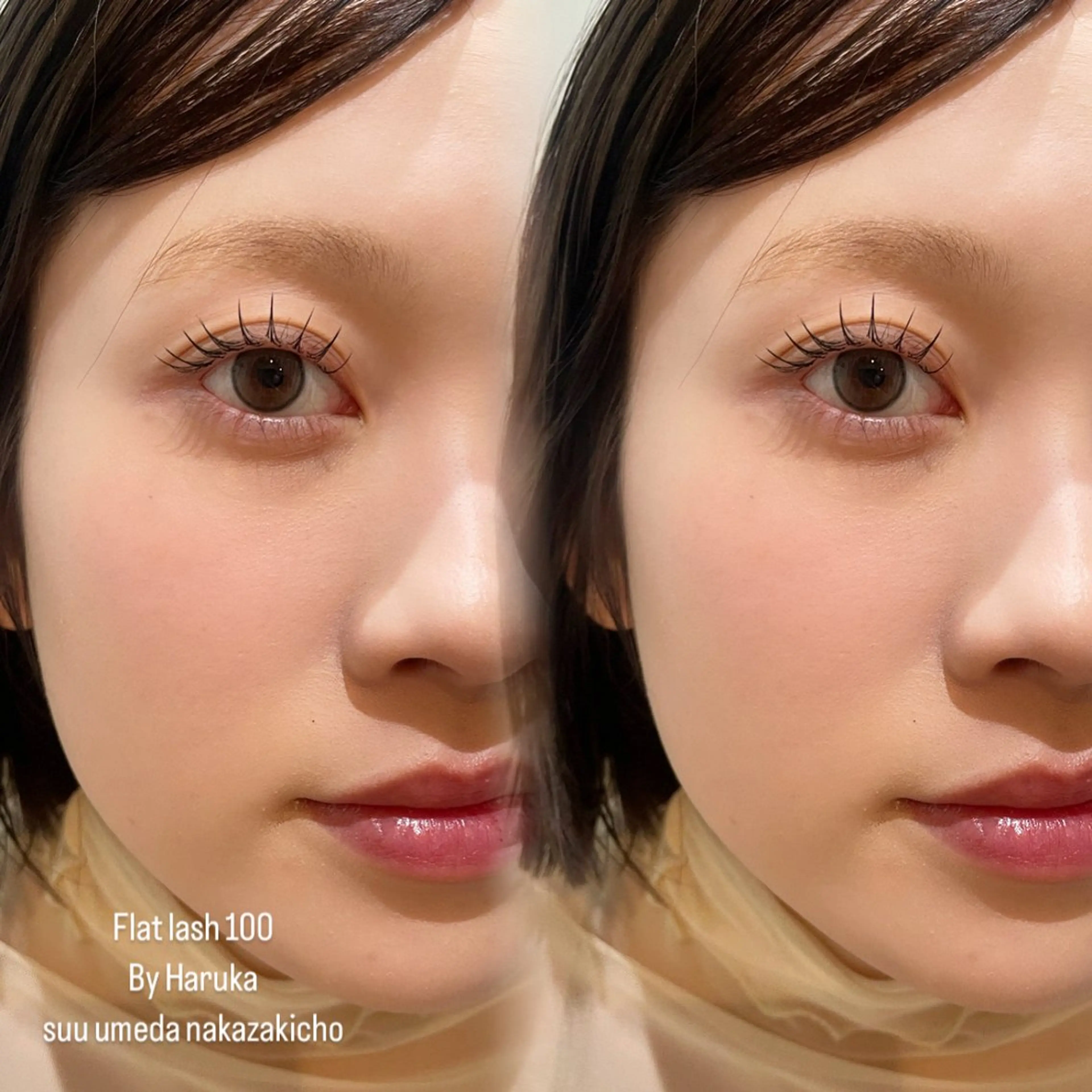 【マツエク】フラットラッシュ100本｜コーティング付き【LD/LCカールに変更可 別途¥220】の写真