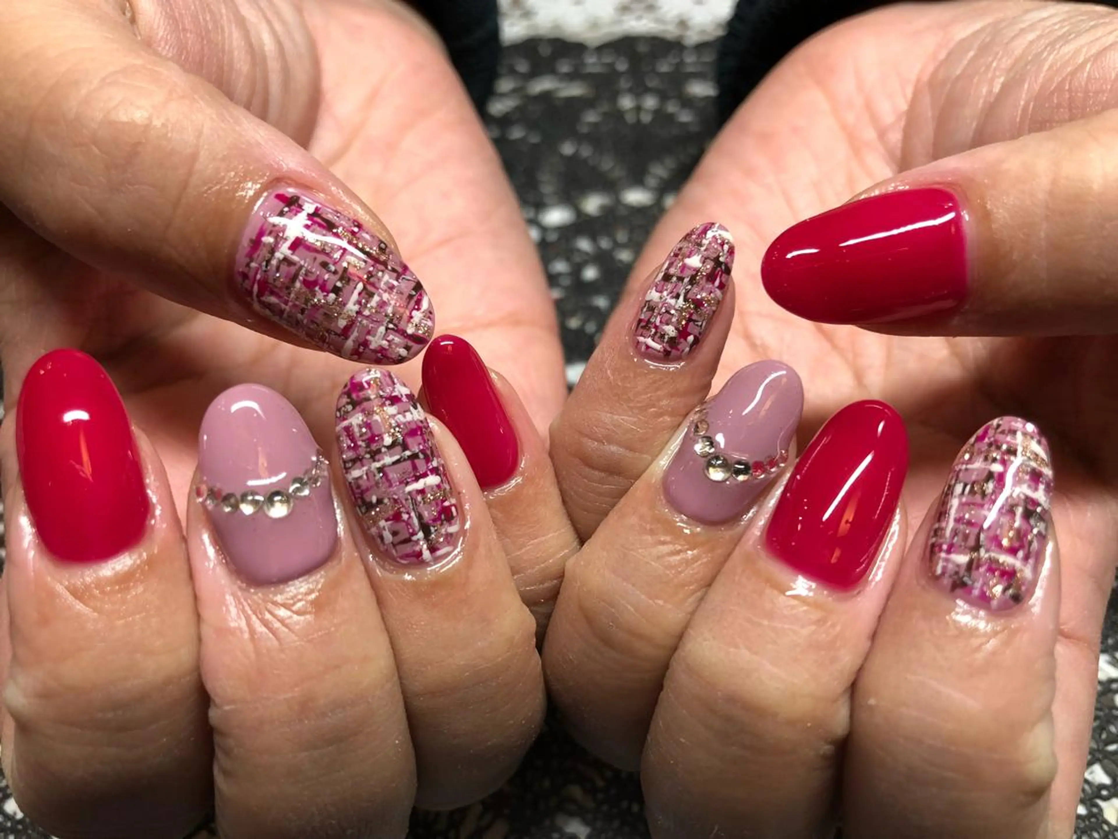 ネイル ジェルネイル ツイードネイル J terrace Nailのネイルデザイン