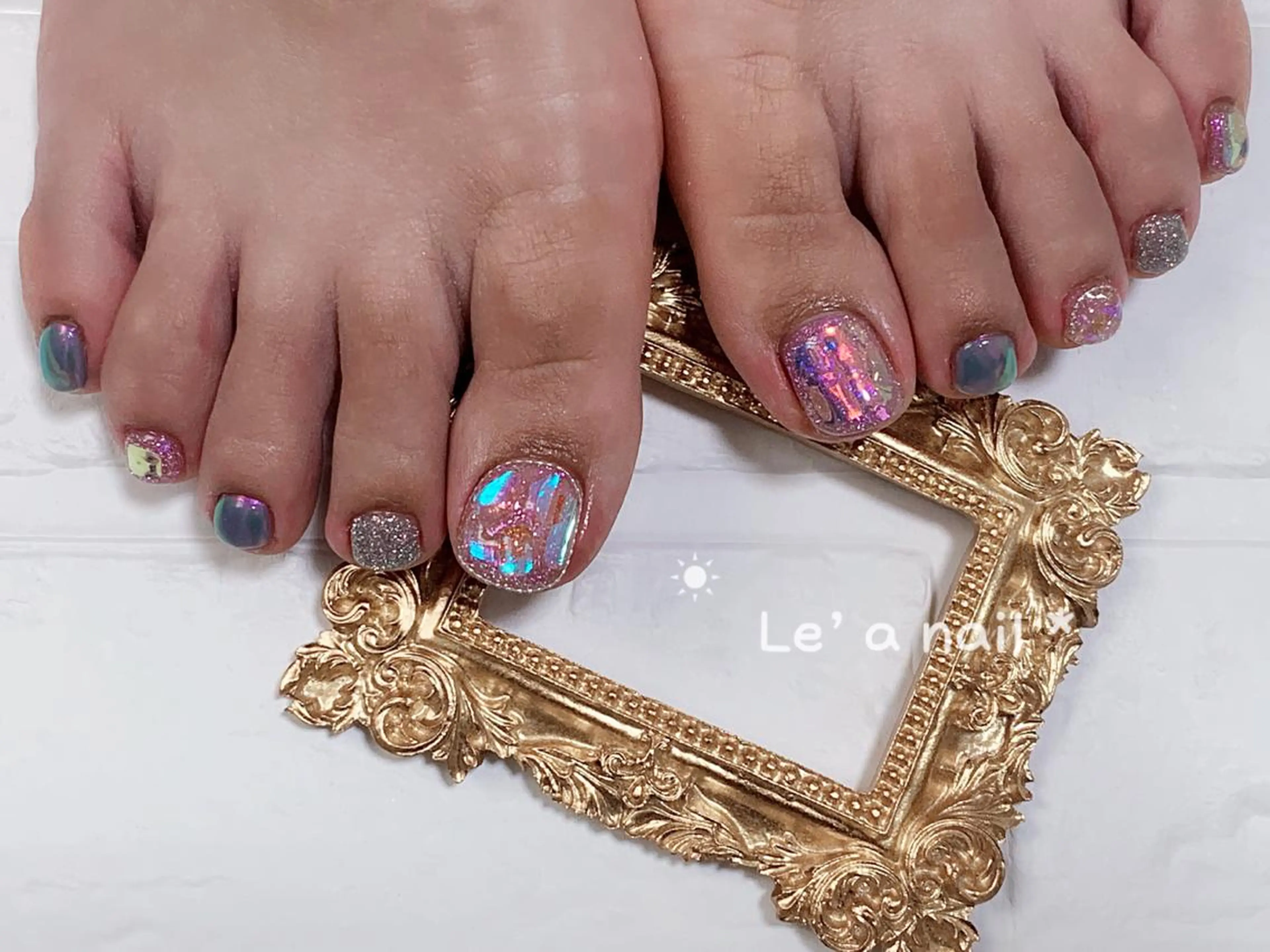 ショート カラー ネイル Le’a NailSalonのネイルデザイン