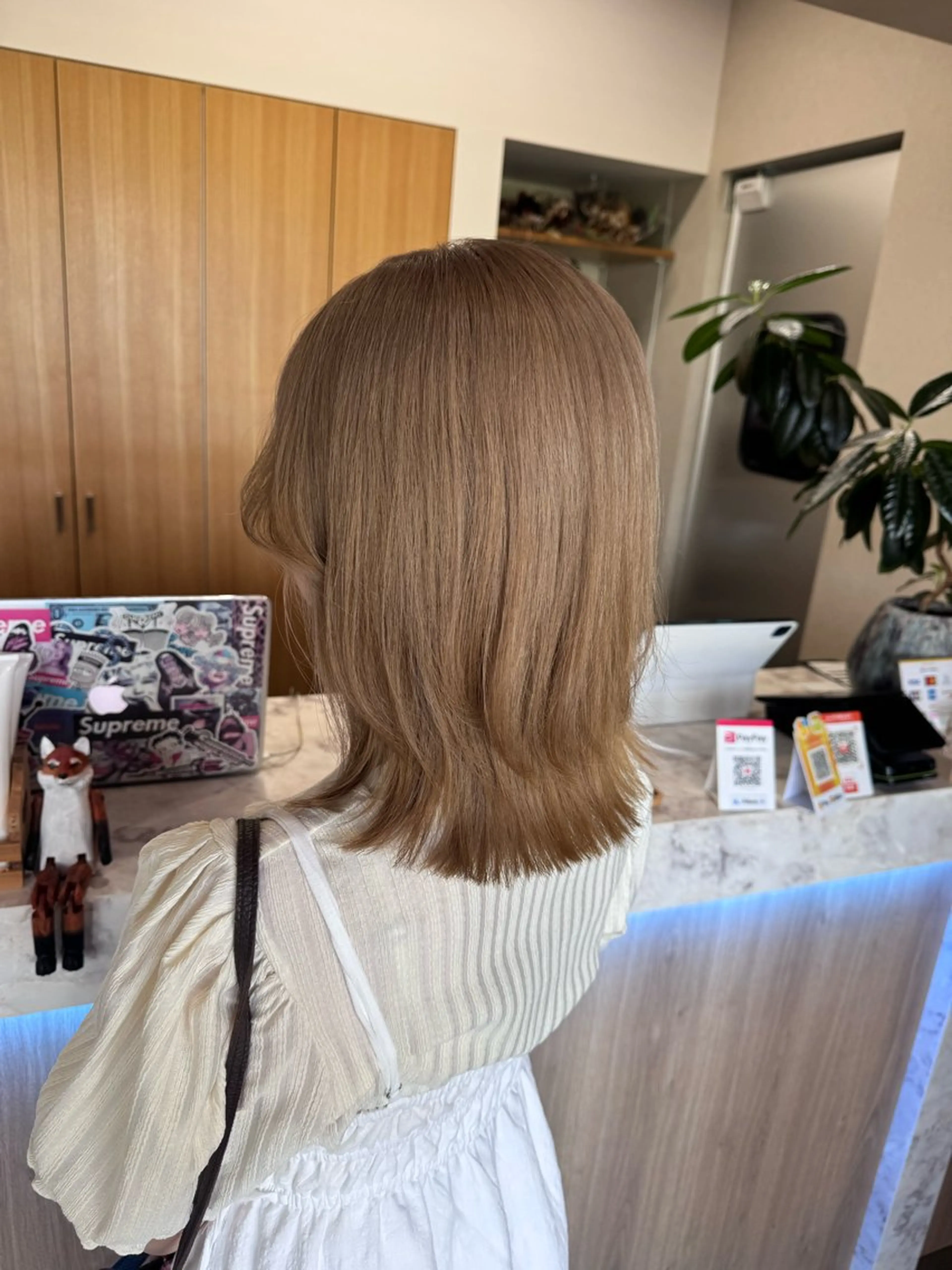 ミディアム ヘアカラー 大石 楓のヘアスタイル