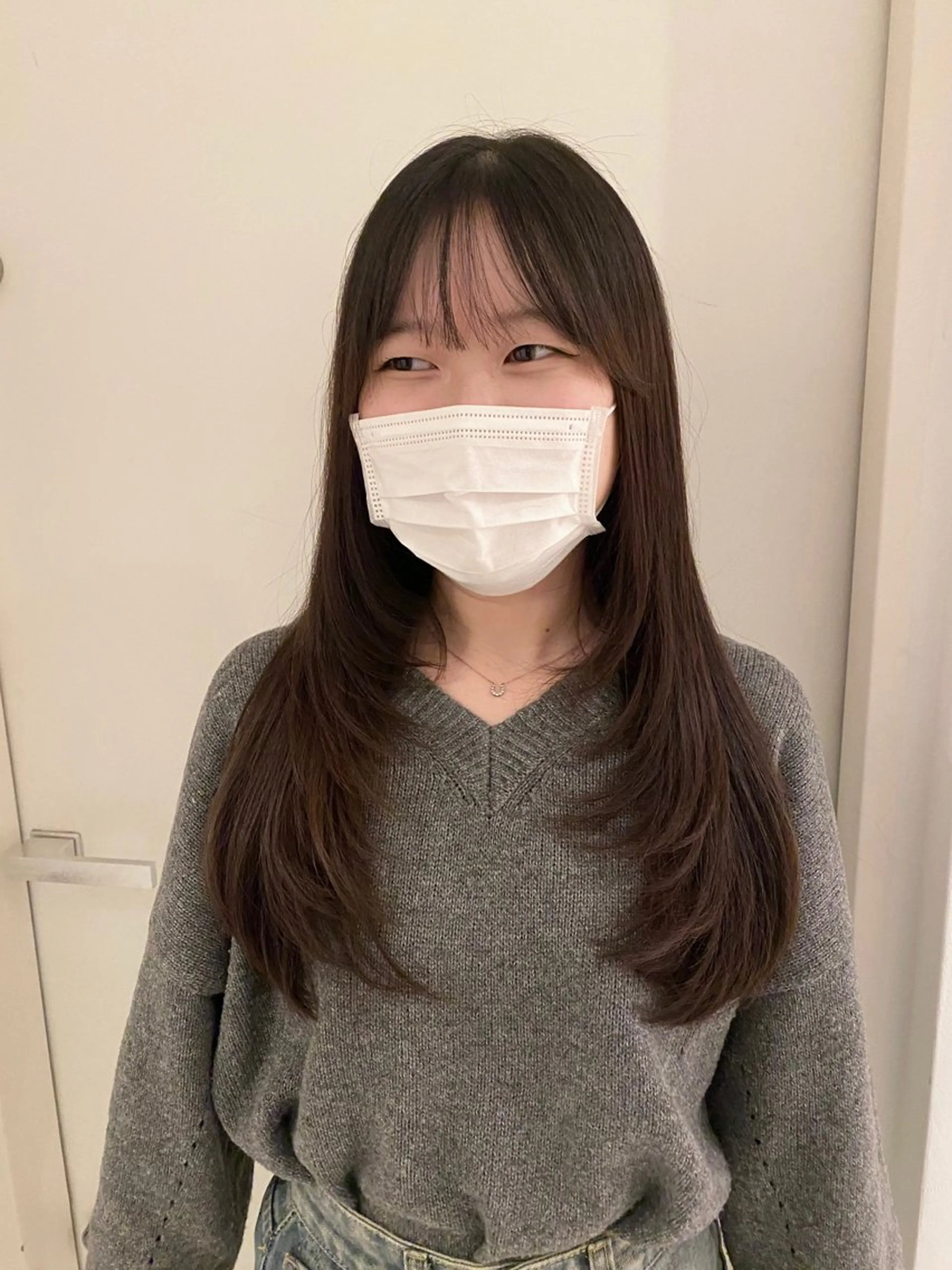 ロング レイヤーカット カット ヘアカラー アオイ🩵暖色 /まろやかカラーのヘアスタイル