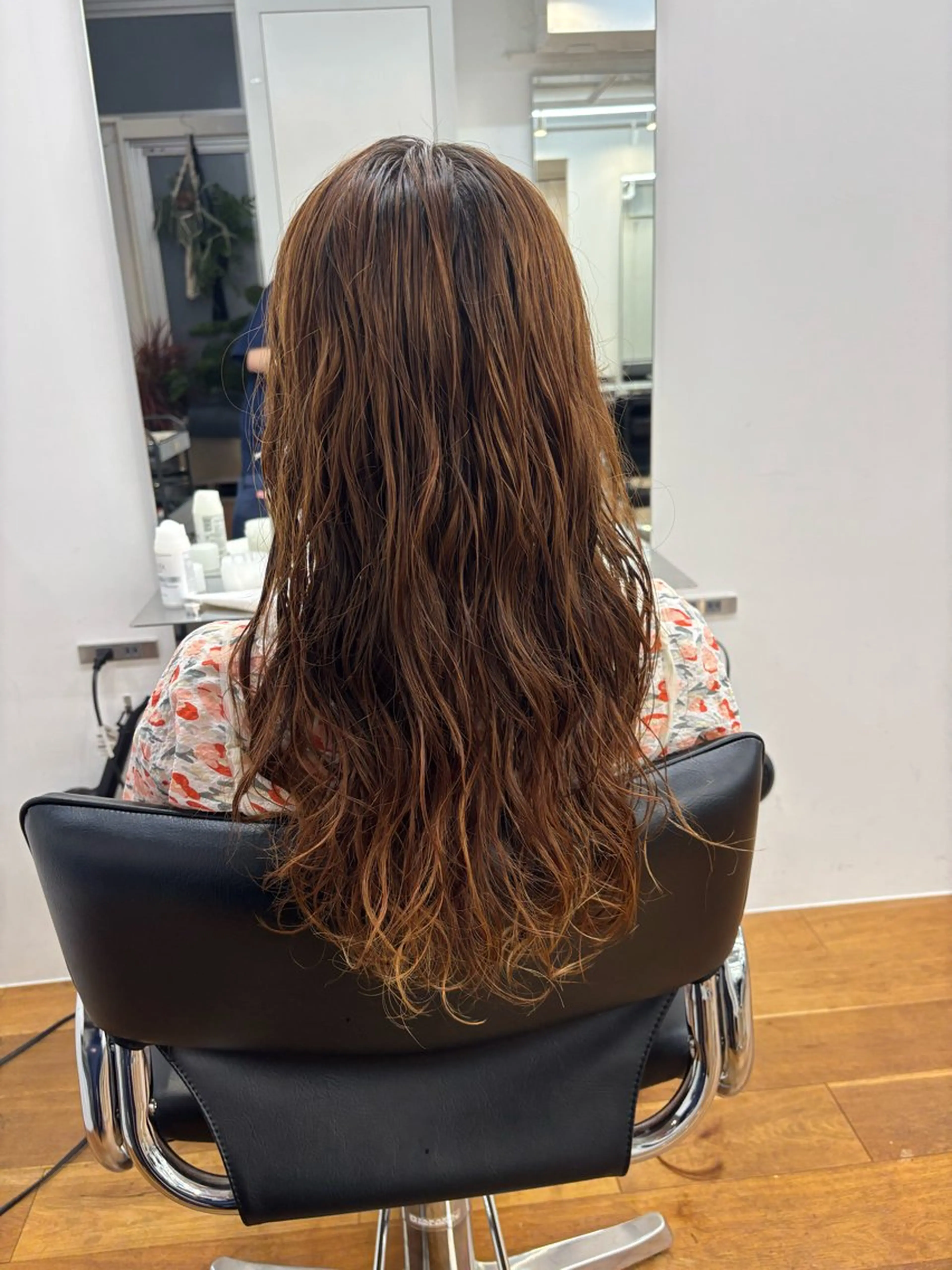 ロング パーマ ロング カット パーマ トリートメント ヘアセット ハードパーマ Rico💜のヘアスタイル