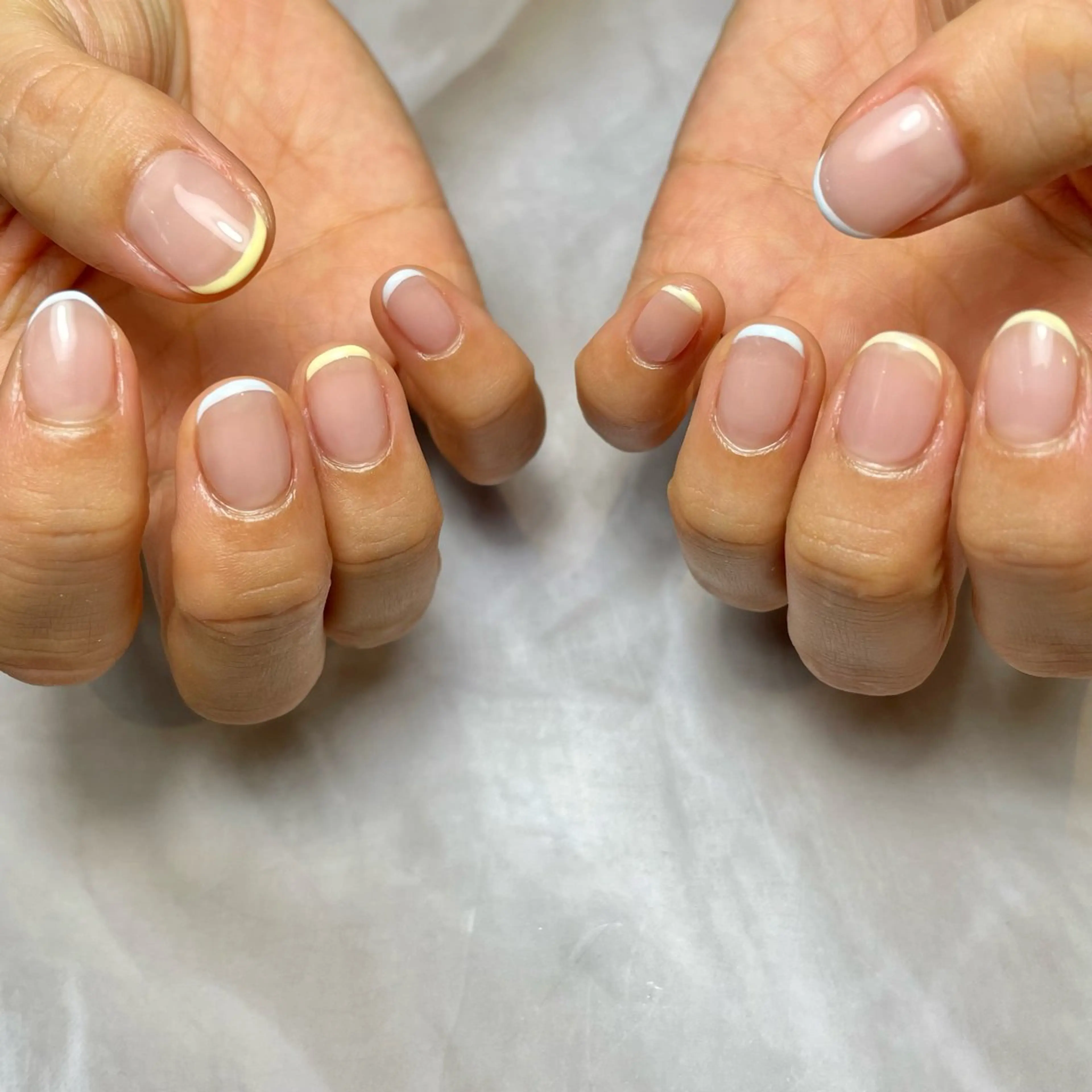 ネイル フレンチネイル パステルネイル Reflection marikoのネイルデザイン