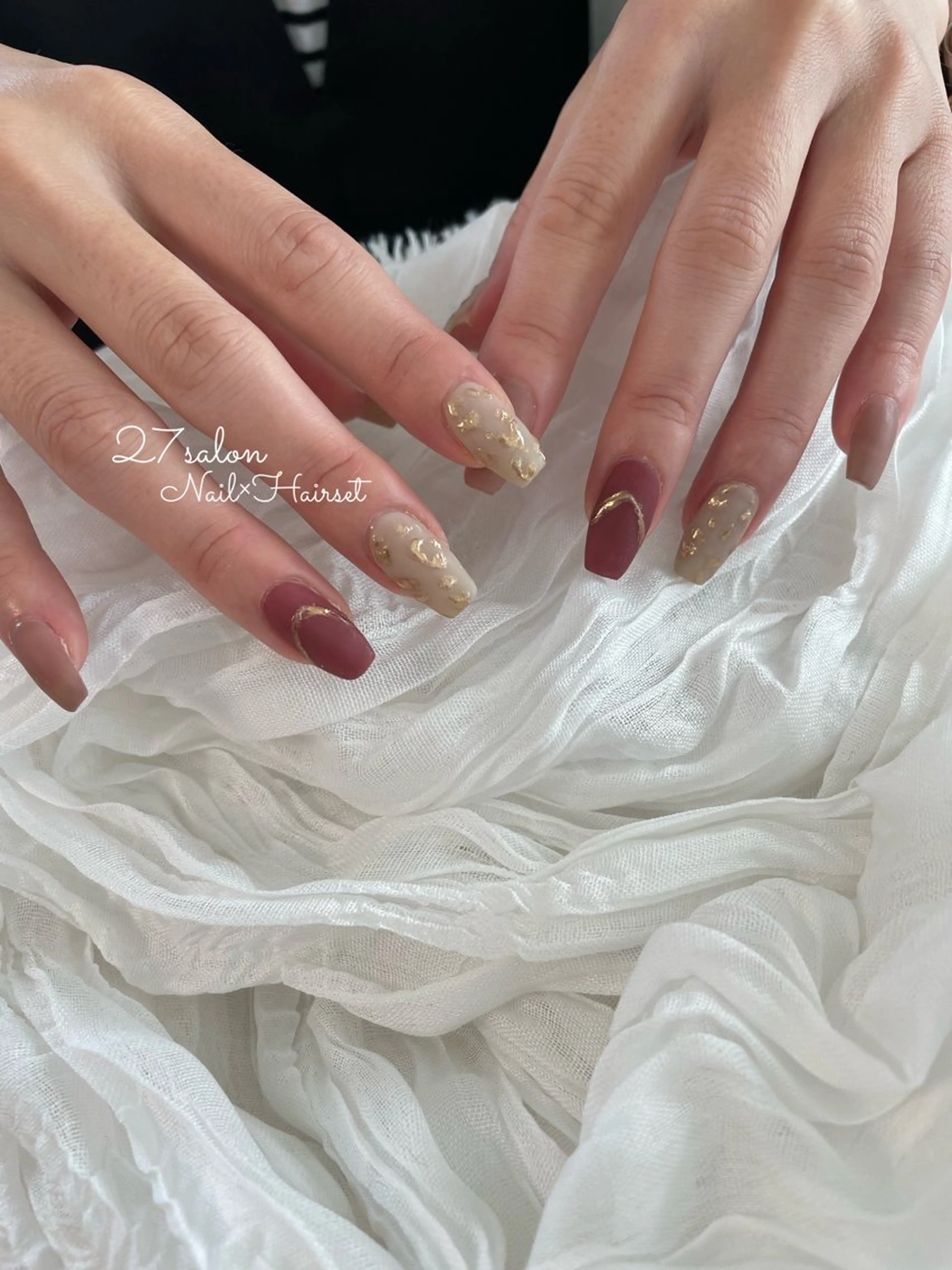 ネイル アニマル柄 ミラーネイル 27salon yuinaのネイルデザイン