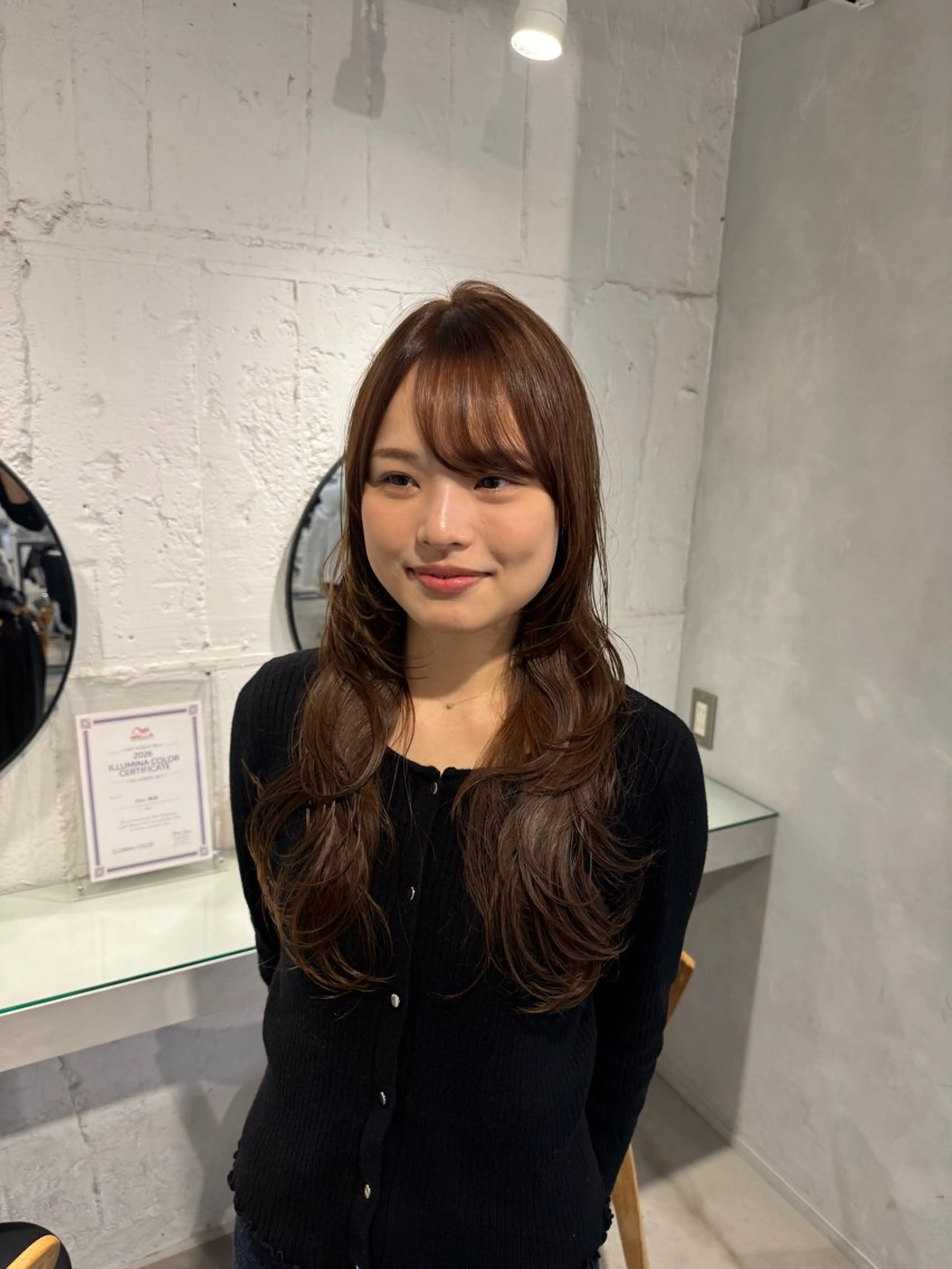 セミロング カット ヘアカラー トリートメント 顔周りcut・ご相談 ＝新宿しずく🇰🇷のヘアスタイル