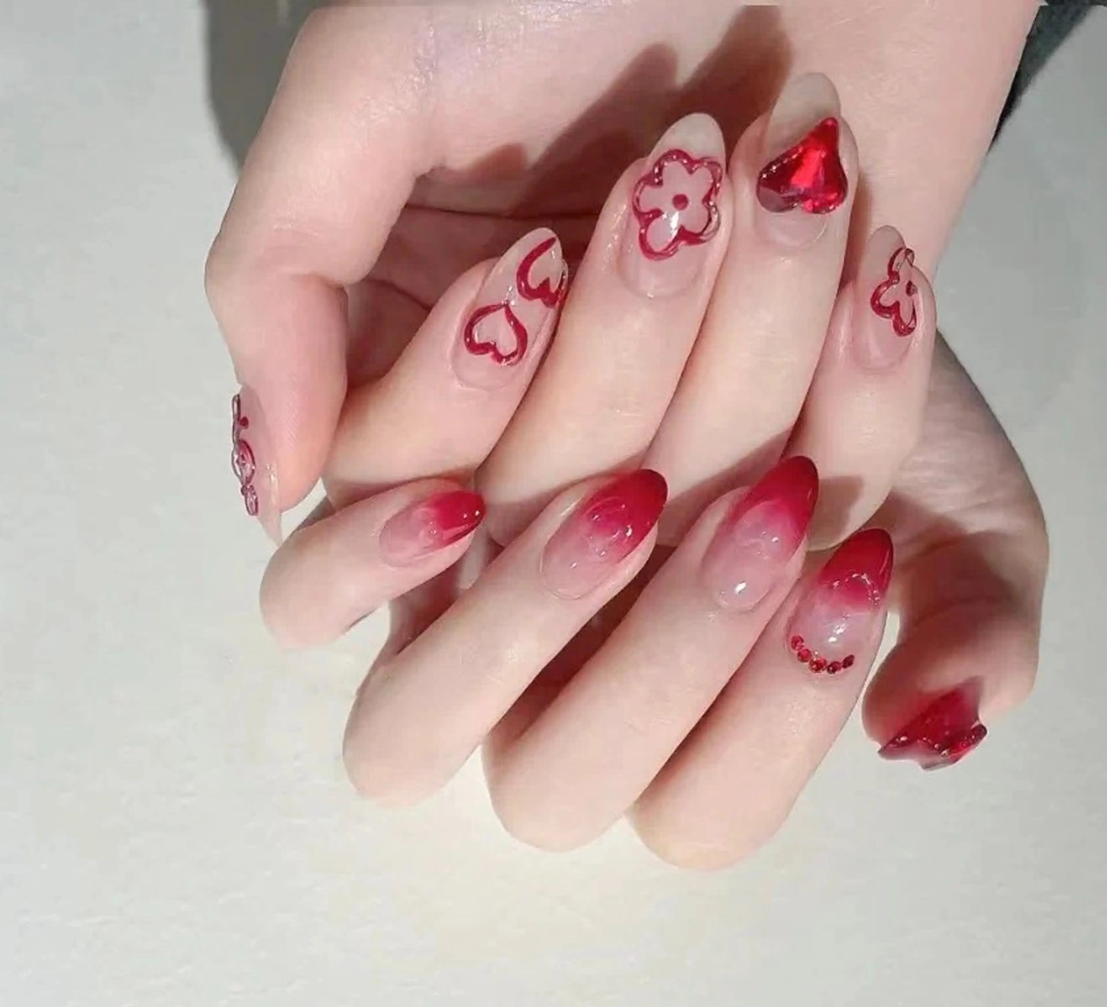 ネイル 成人式 フレンチネイル ジェルネイル グラデーション マグネットネイル Rika Nail ellaのネイルデザイン